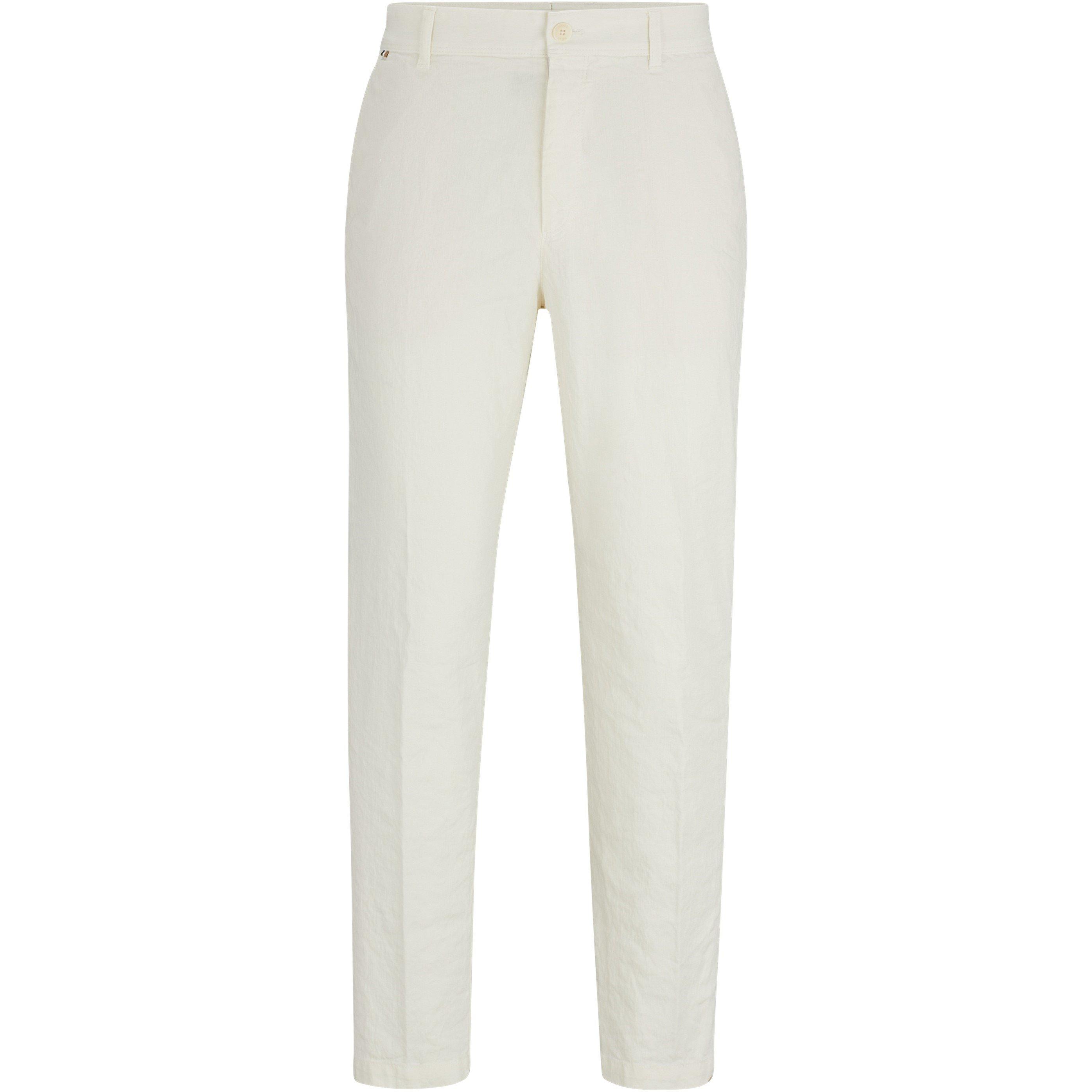 White - Boss - Men's C-Perin Straight Trousers - 4