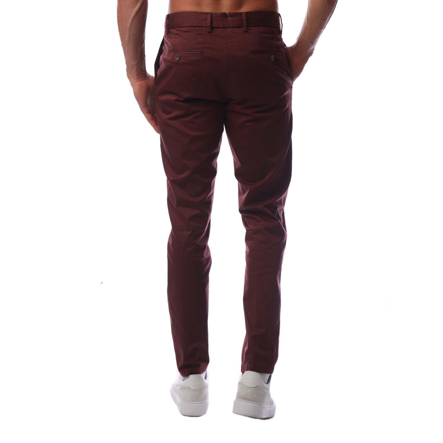 Dark Red - Boss - Men's T Gee D Straight Leg Trousers - 2