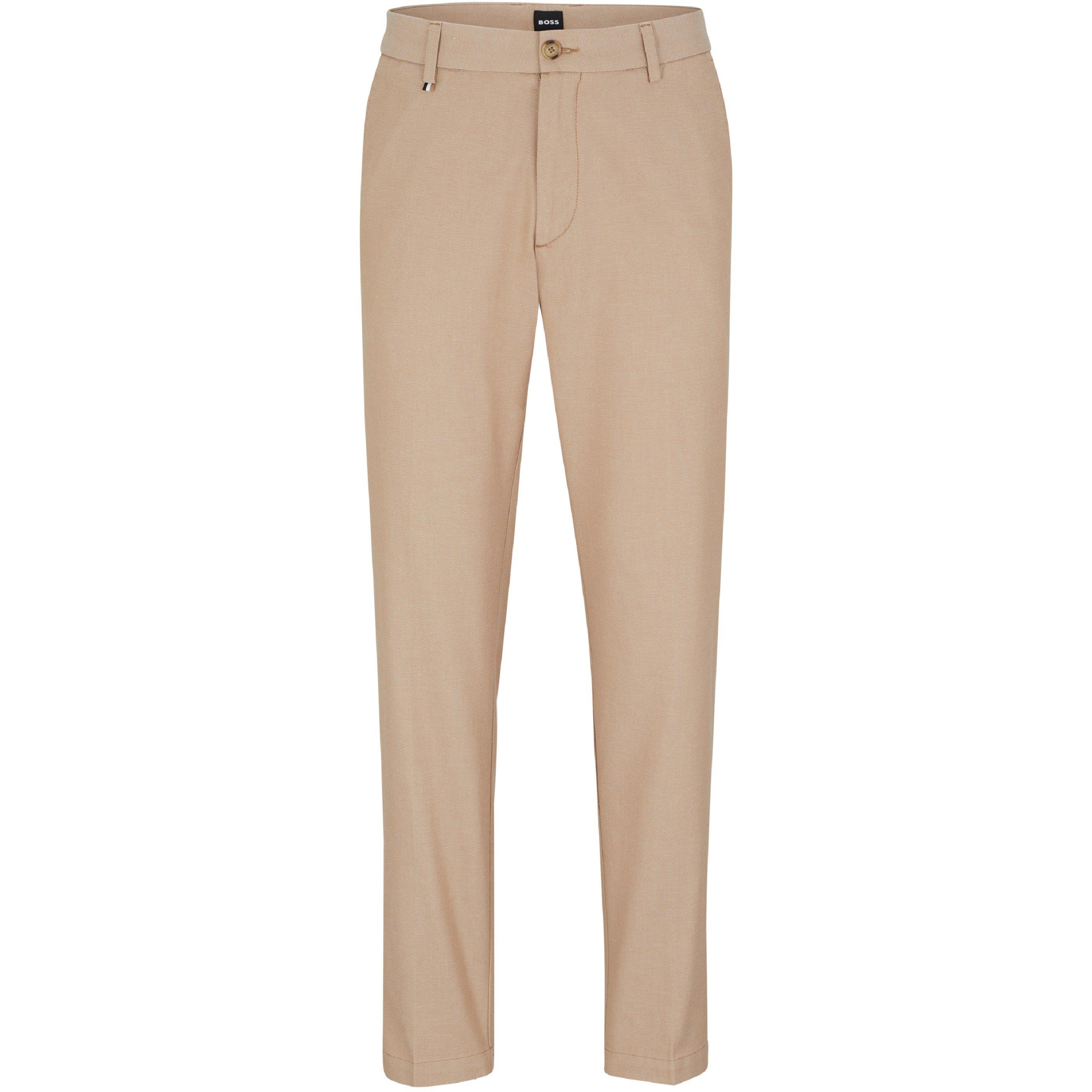Boss Men's Kane Straight Leg Trousers - Medium Beige - 38W R