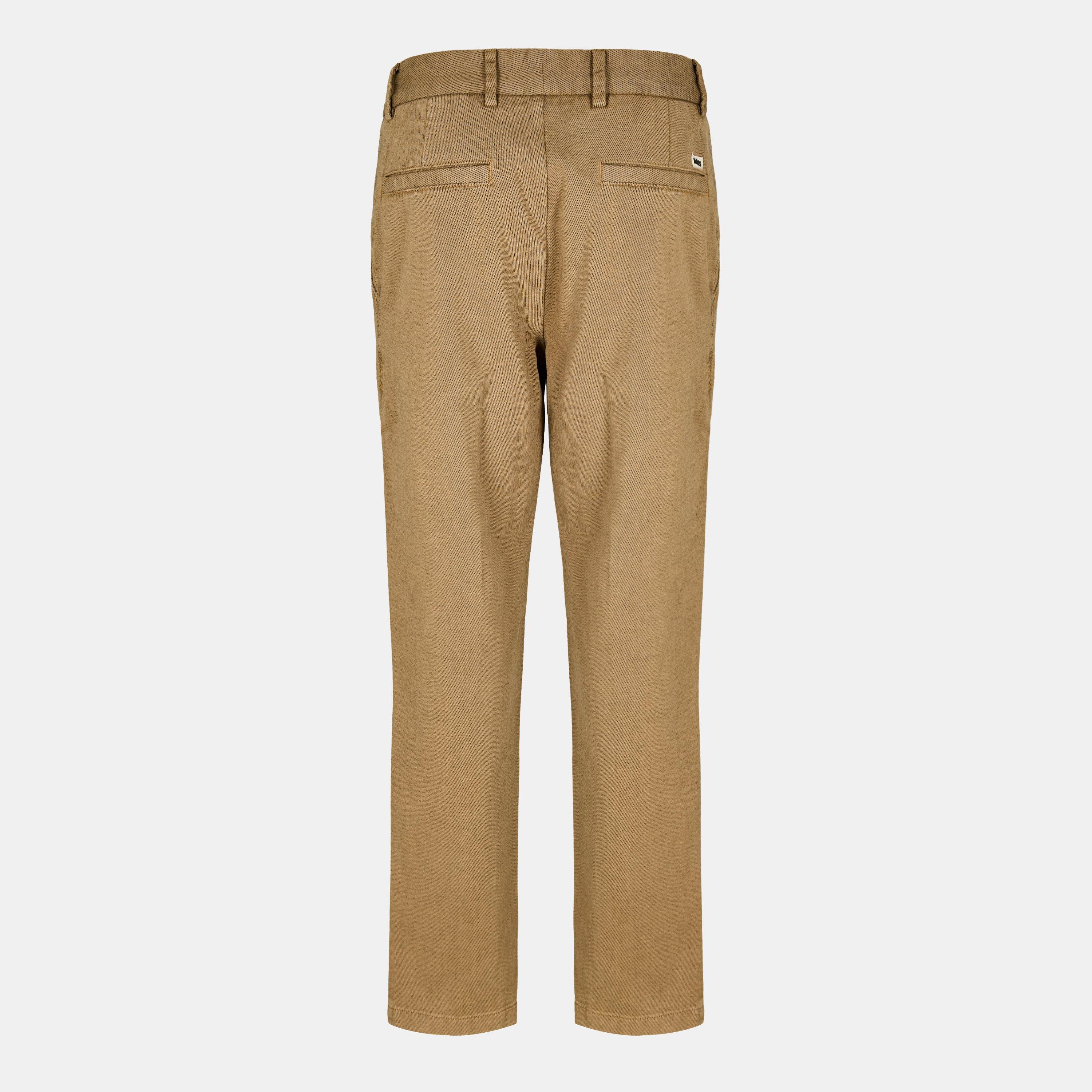 Medium Beige - Boss - Men's  Kane-L Straight Trousers - 2