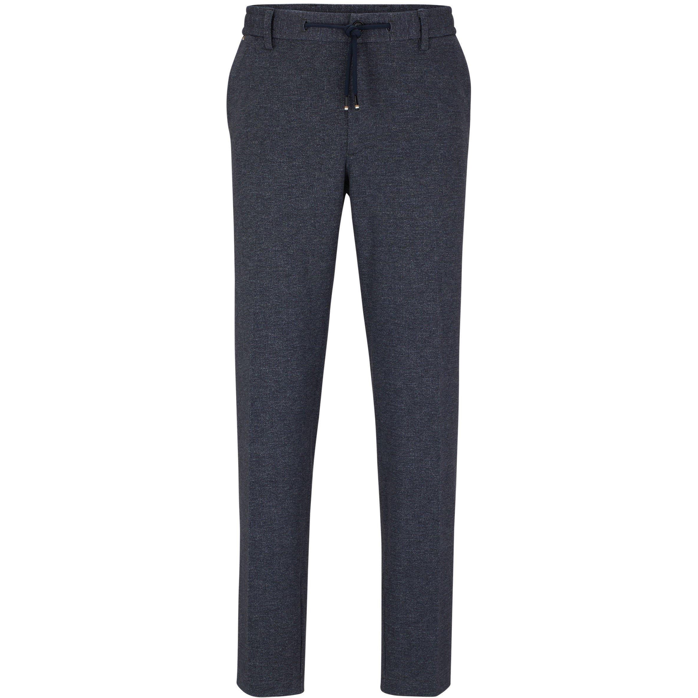 Boss Men's Kane Ds Straight Leg Trousers - Dark Blue - 38W R