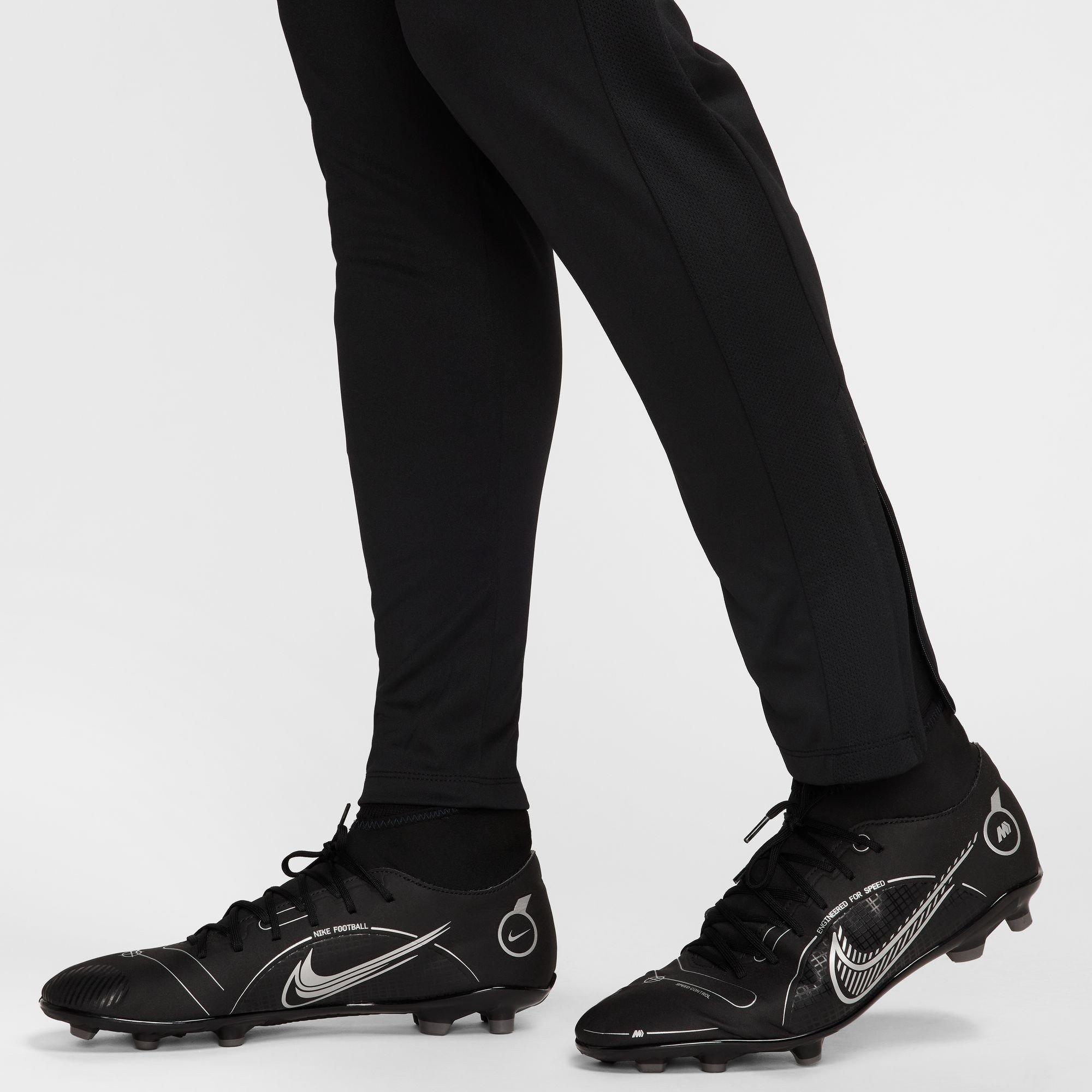 Black/White - Nike - Academy Zippered Tracksuit Bottoms Mens - 8