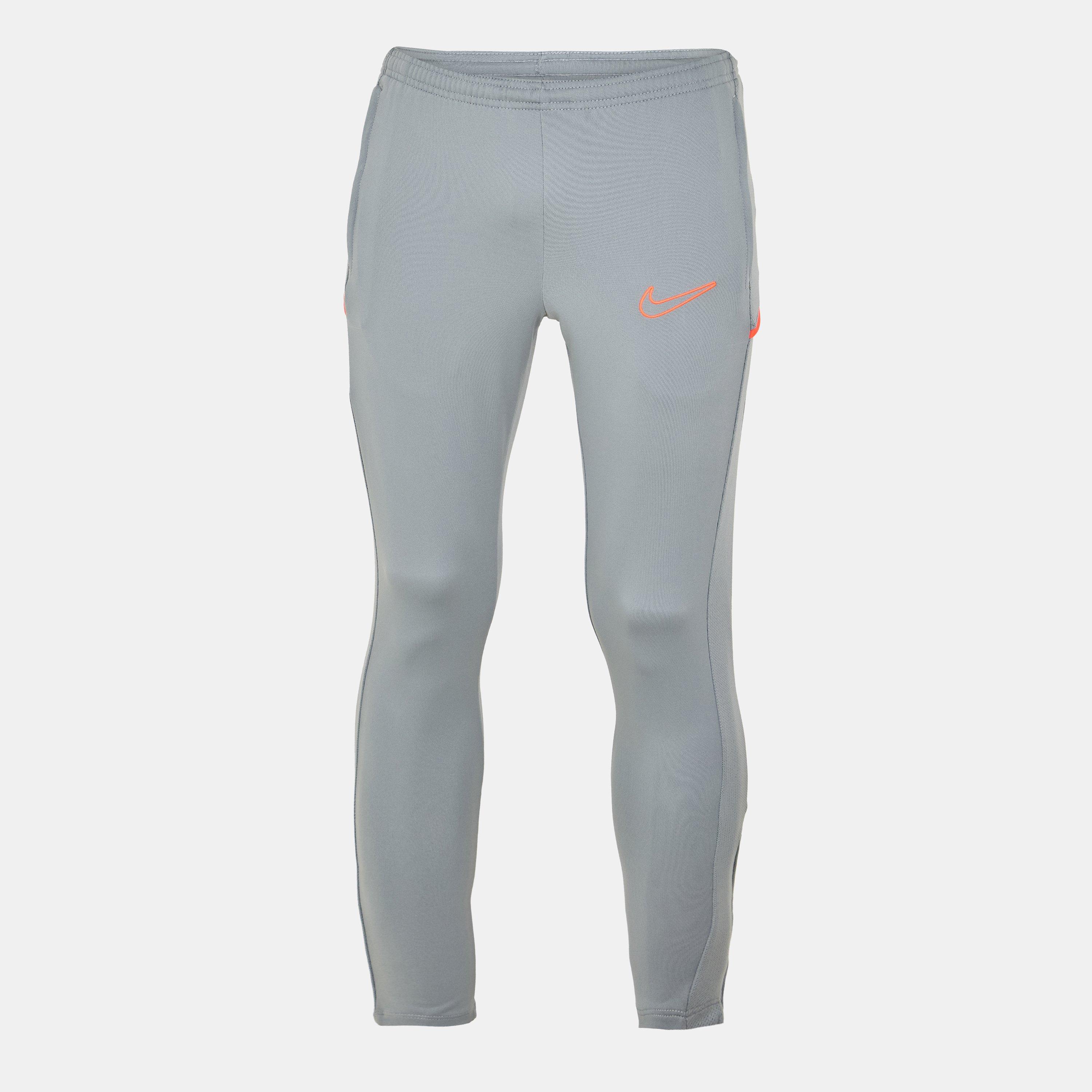 Nike Men's Academy Zippered Tracksuit Bottoms - Grey/Black - 2XL