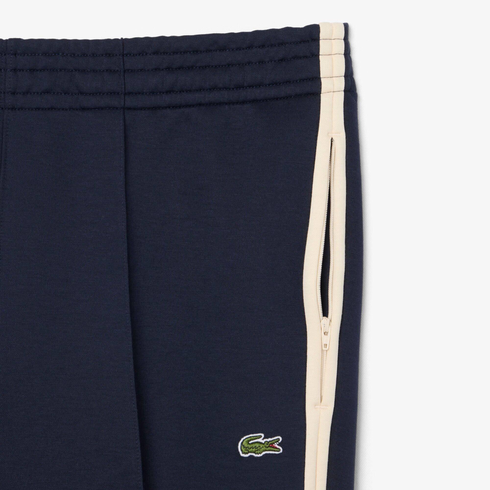 Navy MXQ - Lacoste - Men's Stripe Cotton Joggers - 4