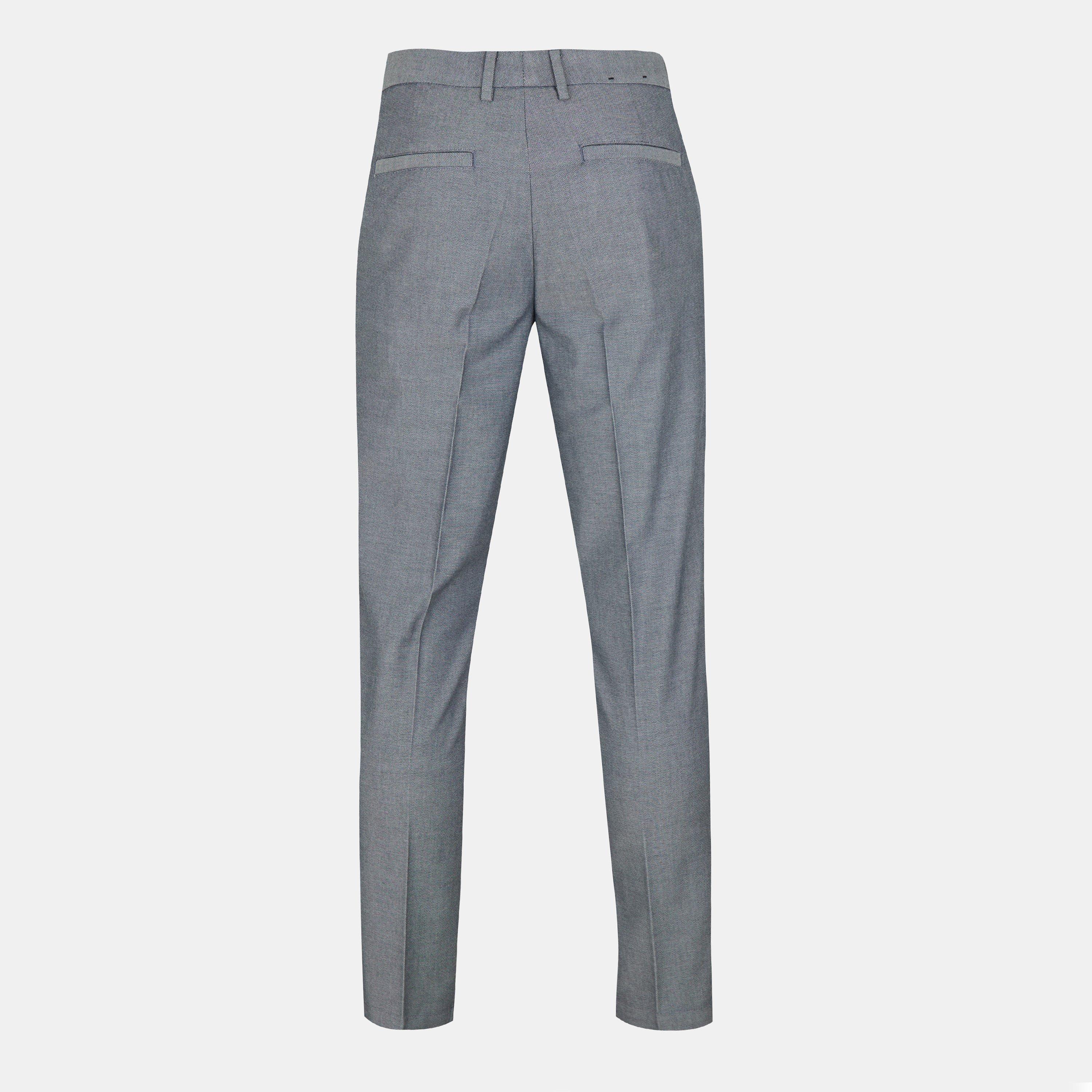 Dark Blue - Boss - Men's Kane Stretch Tailored Fit Straight Leg Trousers - 2
