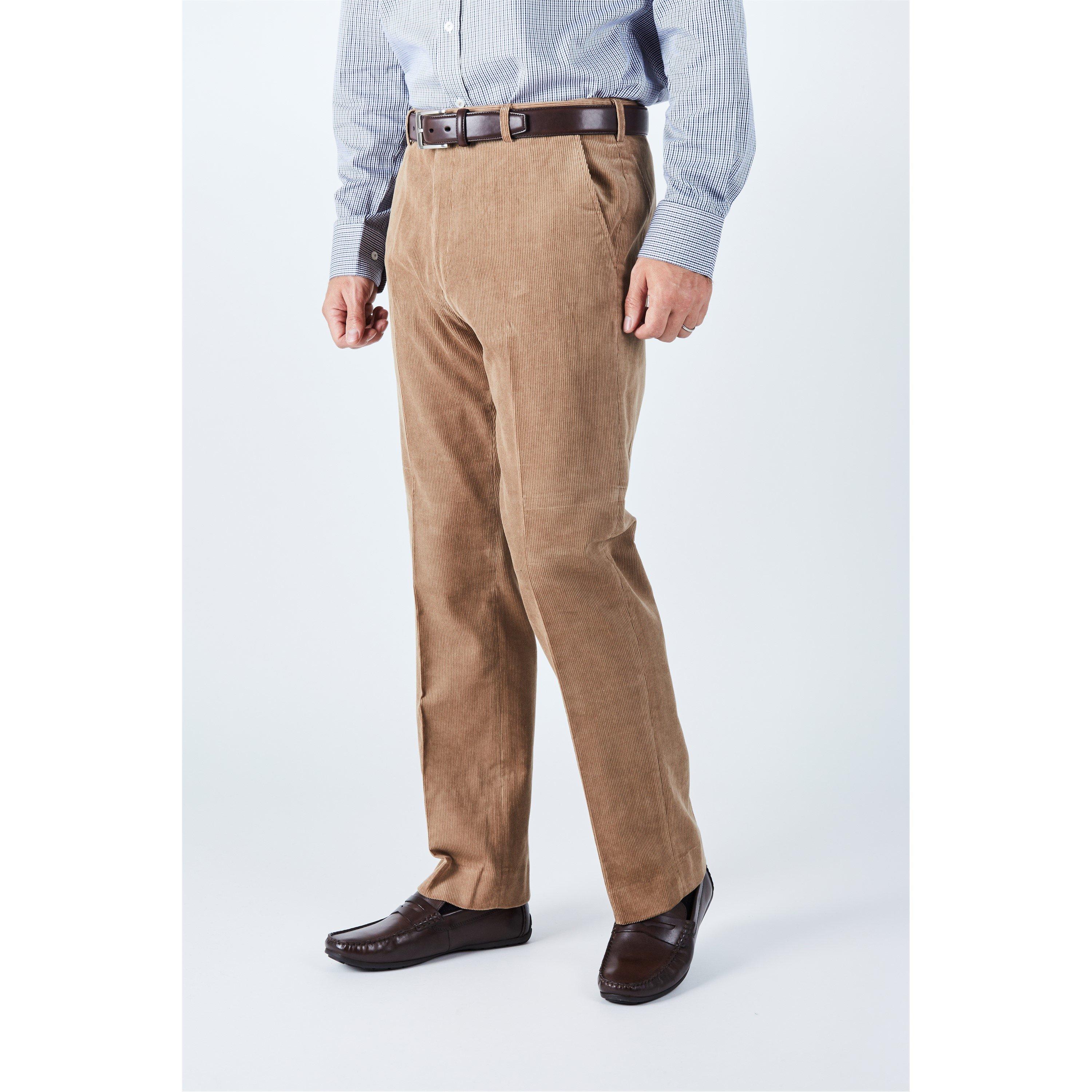 Brown - Harvey and Jones - Men's Driver Corduroy Trouser - 1