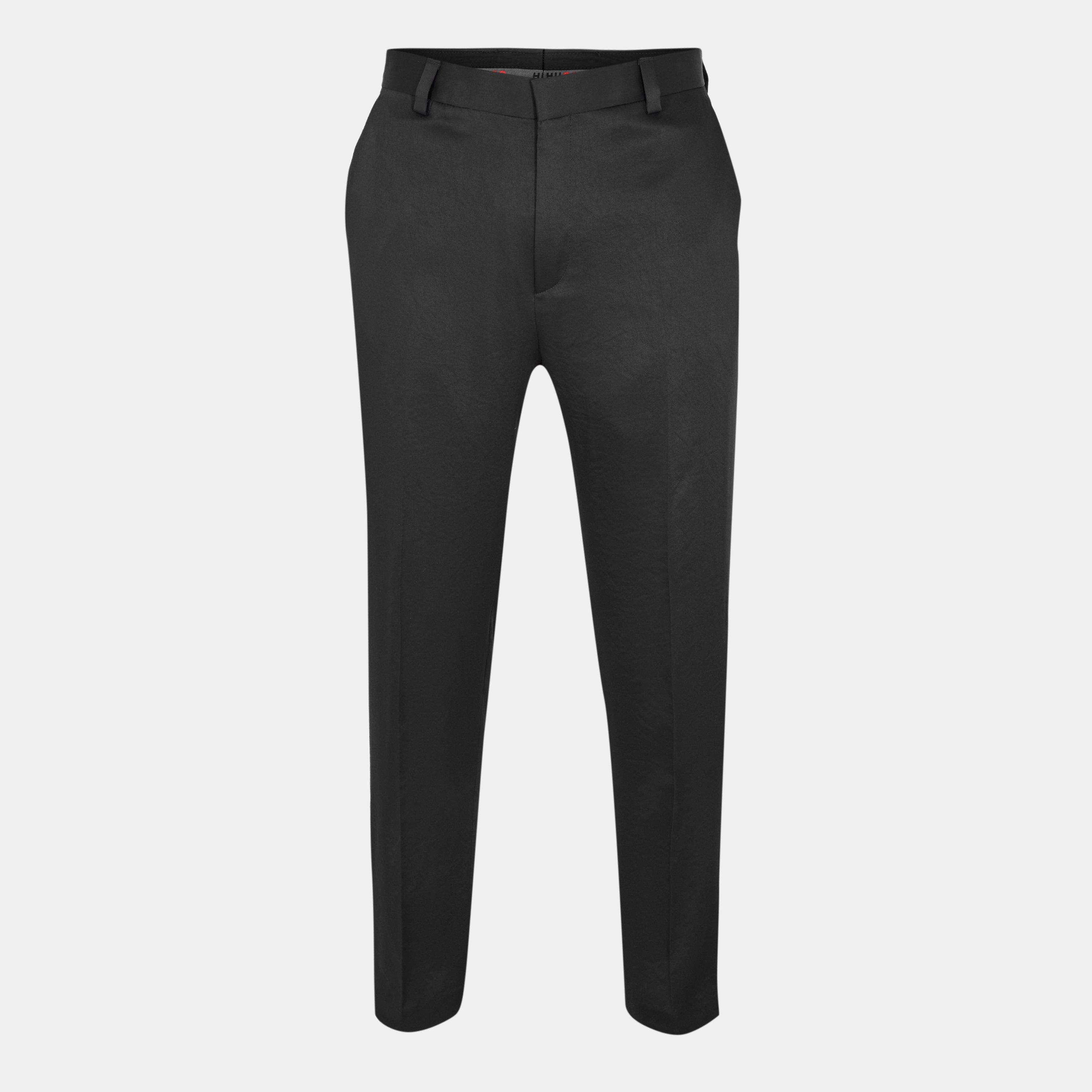 Black - Hugo - Men's Tailored Straight Leg Trousers - 1
