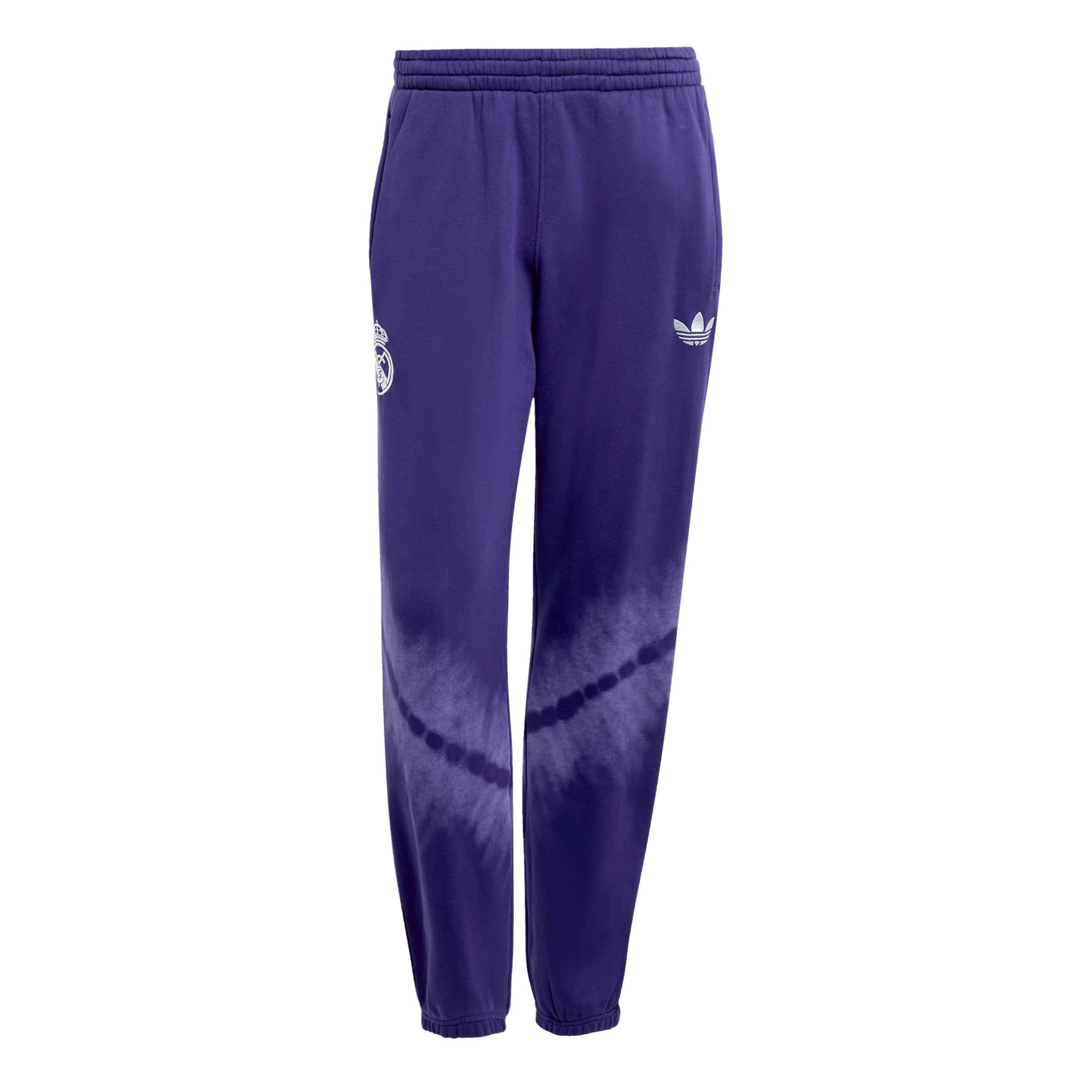 Adidas Men's Real Madrid Tracksuit Bottoms - Dark Purple - M