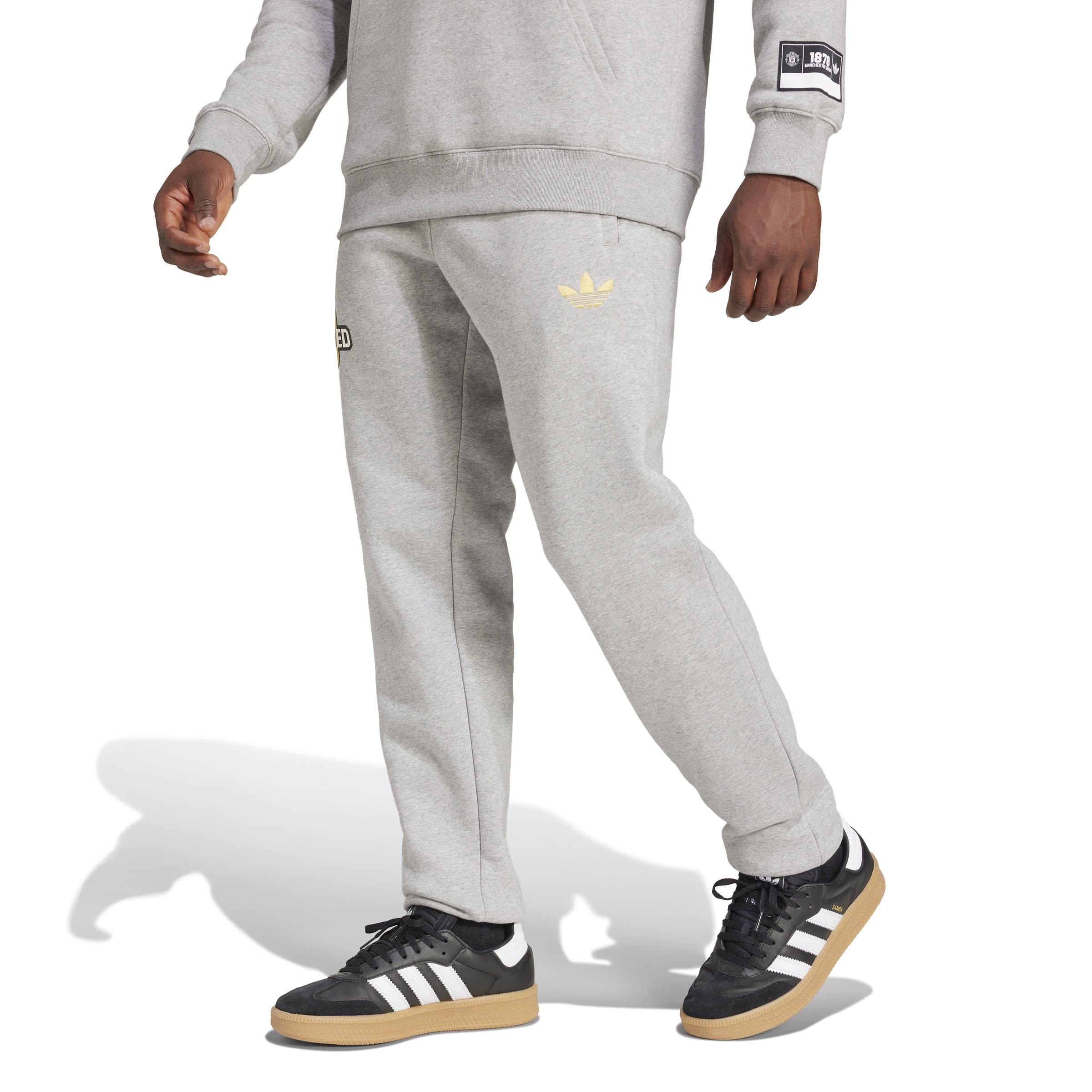 Grey Heather - adidas - Manchester United VRCT Tracksuit Bottoms Mens - 2