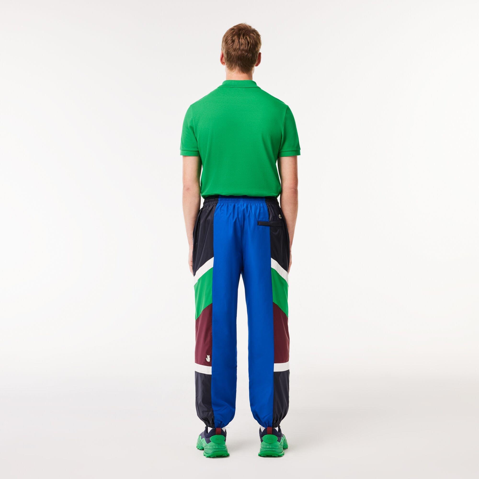 Abysm/Multico - Lacoste - Men's Colourblock Closed Hem Poly Joggers - 3