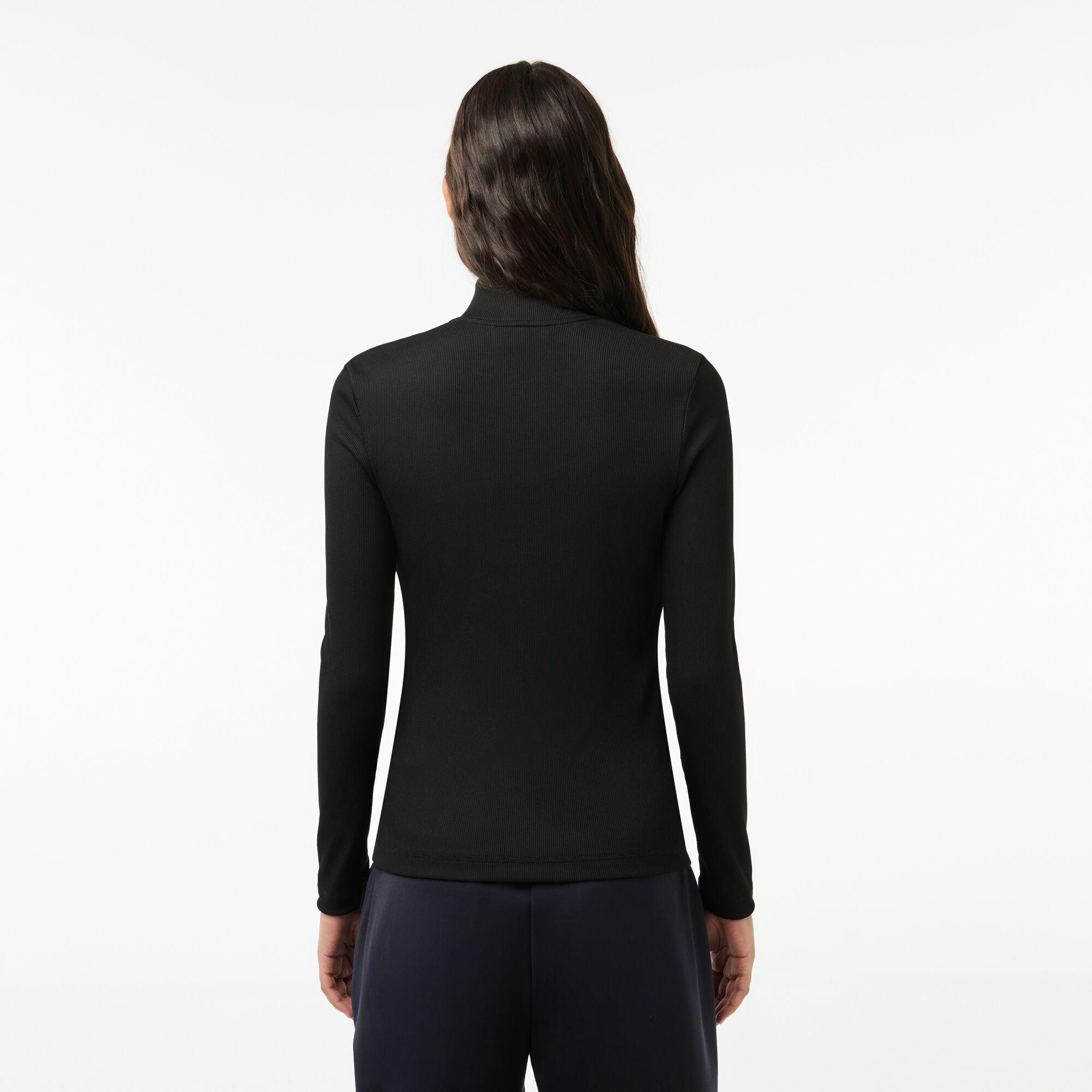 Black - Lacoste - Women's Long-Sleeve Polo Shirt - 3