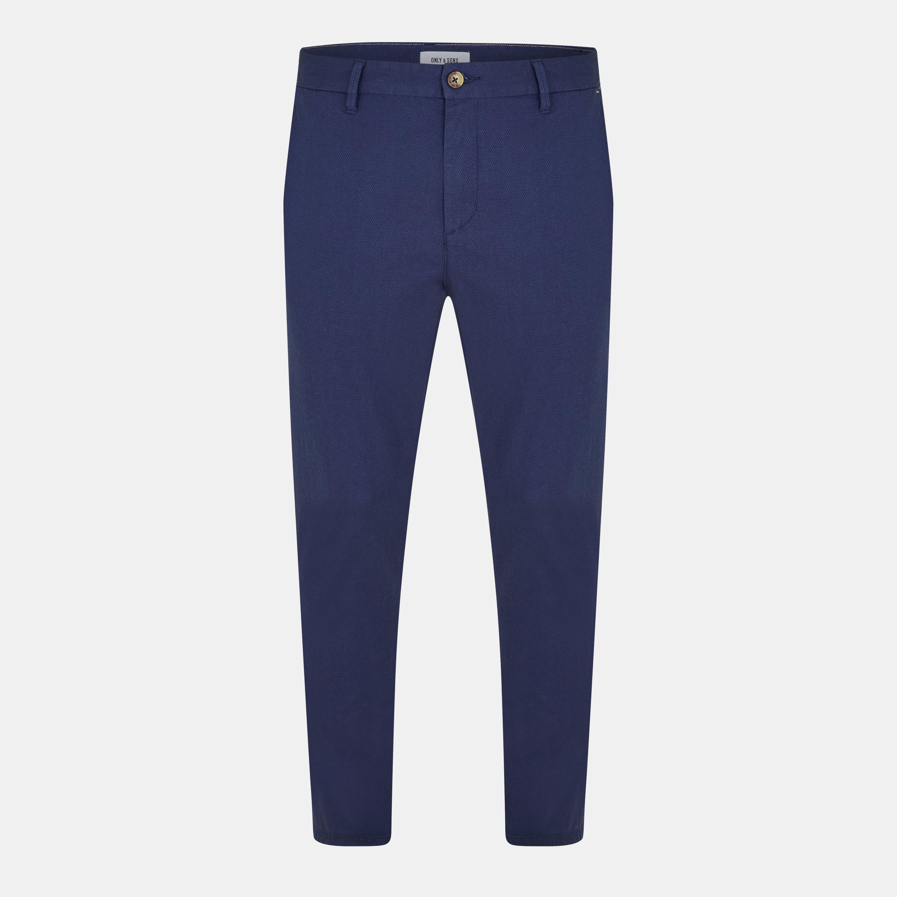 Dark Navy - Only - Men's Slim Fit Trousers - 1