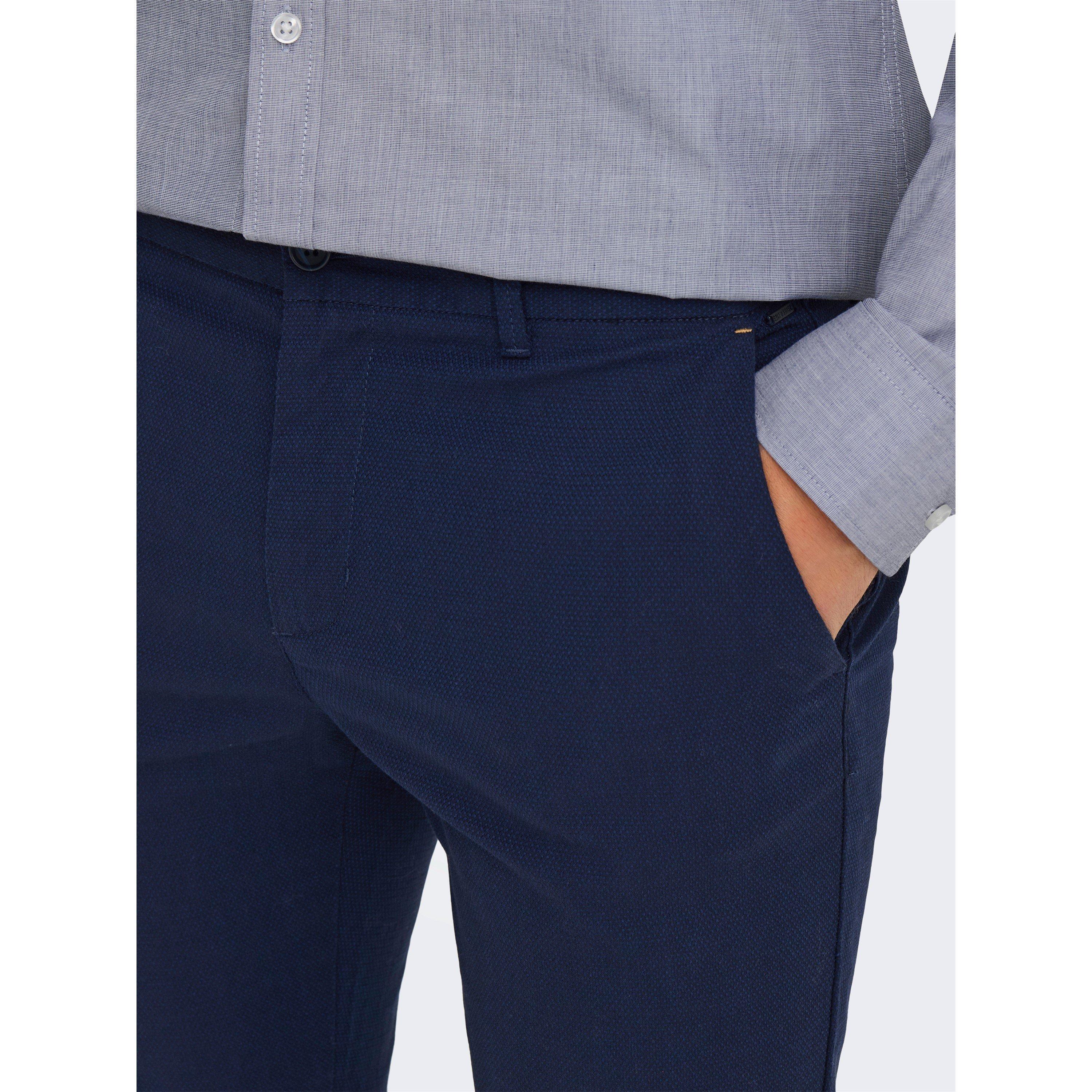 Dark Navy - Only - Slim Fit Trousers - 3
