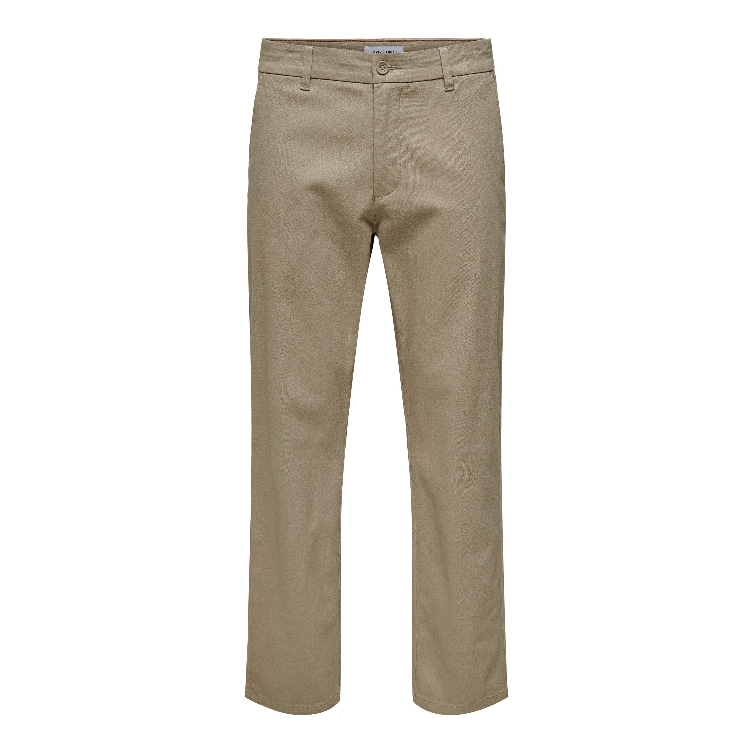 Only Men's Straight Leg Trousers - Chinchilla - 28W S