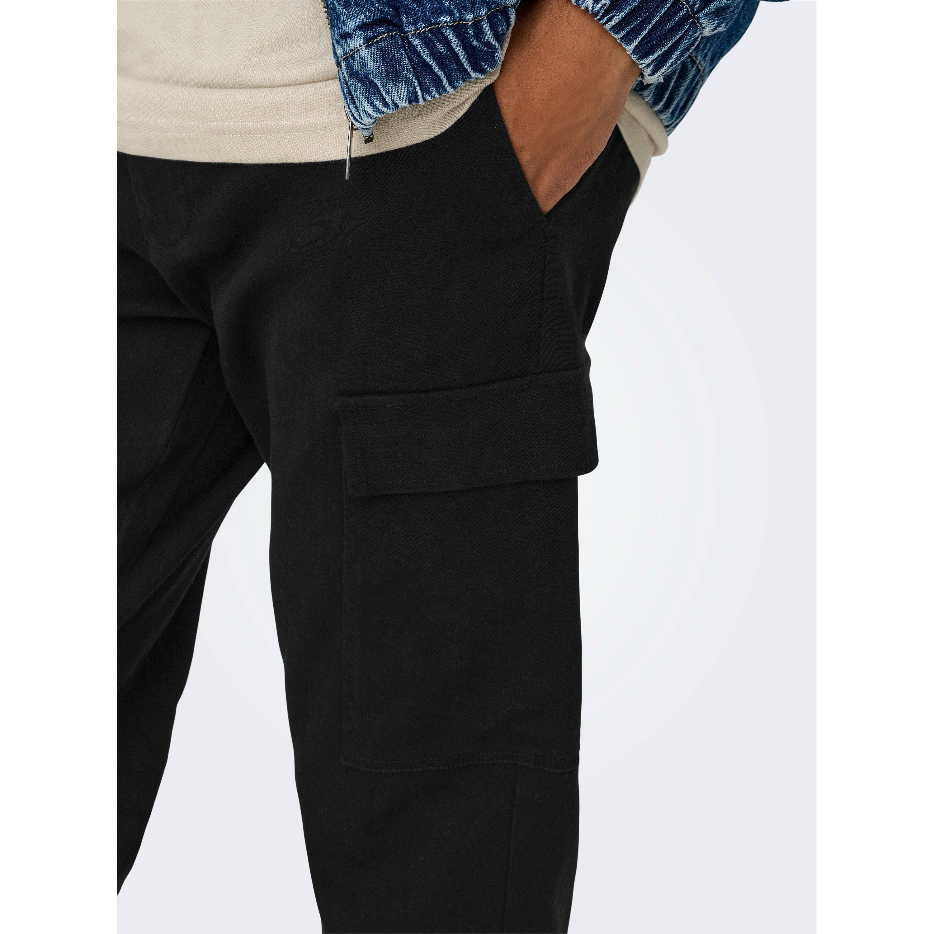 Black - Only - Cargo Trousers - 4