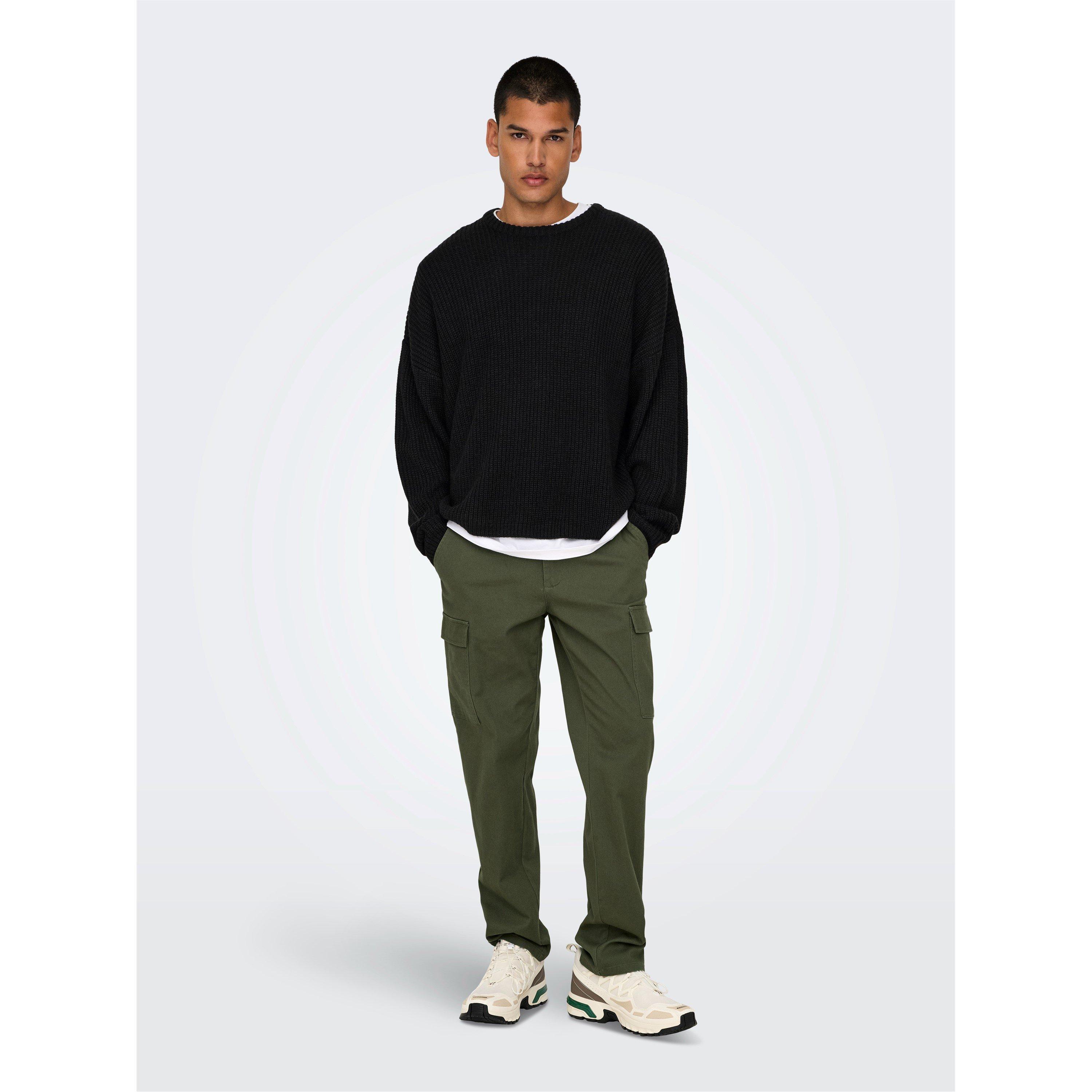 Only Men's Cargo Trousers - Olive Night - 30W R