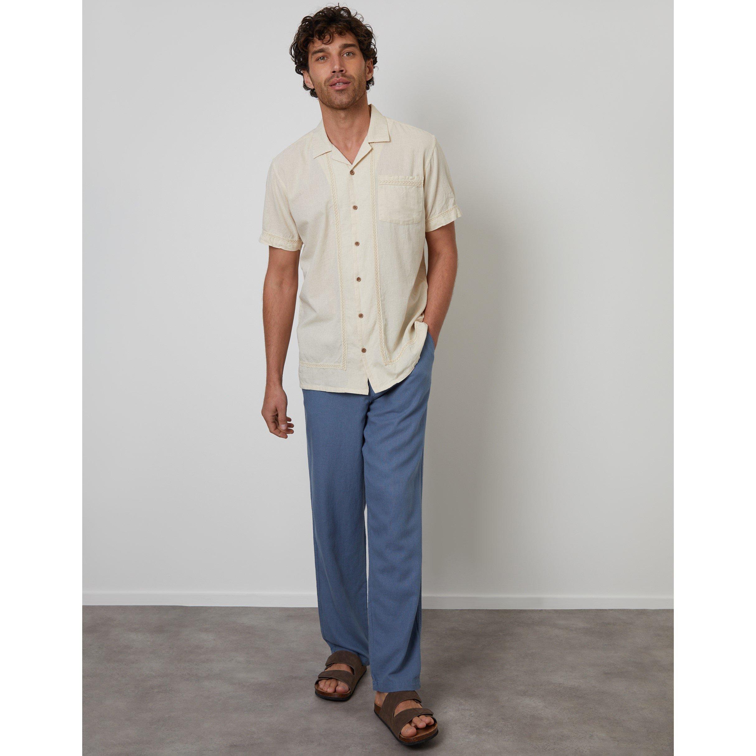 Denim - Threadbare - Men's Linen Straight Leg Trouser - 2