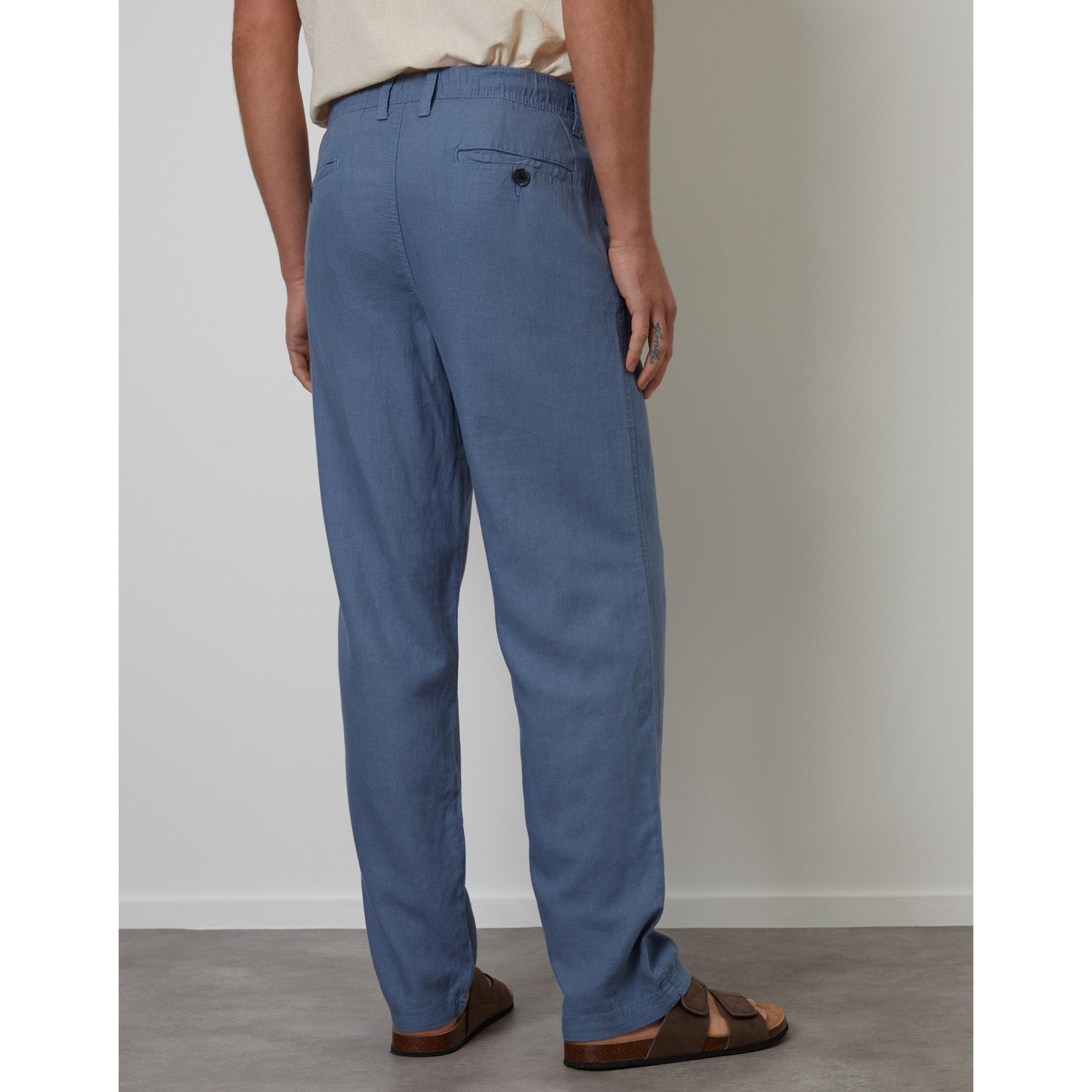 Denim - Threadbare - Men's Linen Straight Leg Trouser - 3