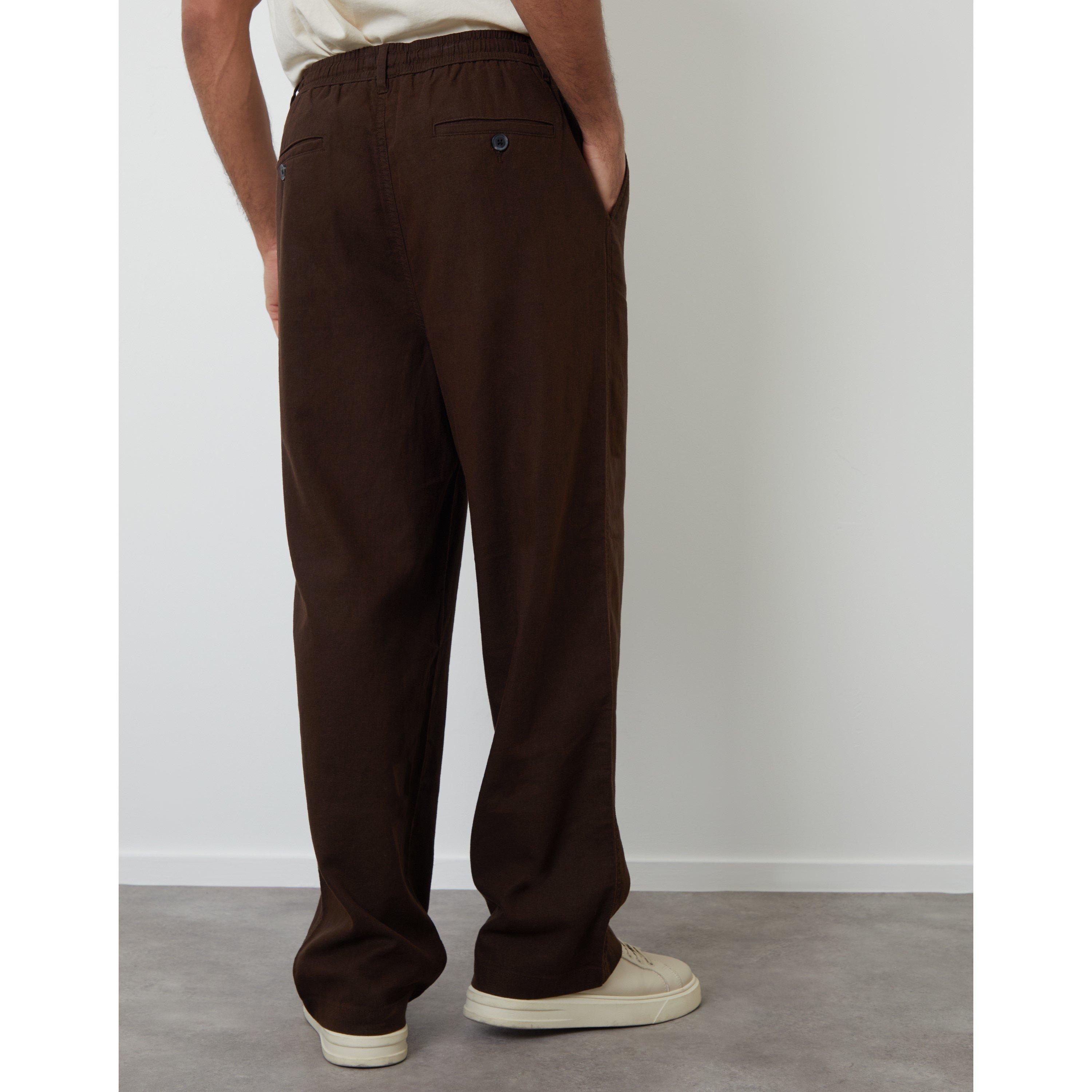 Chocolate - Threadbare - Men's Straight Leg Trousers - 3