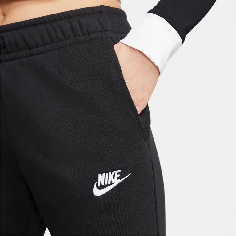 Nike, Sportswear Club Fleece Womens Mid Rise Wide Leg Sweatpants, Open  Hem Jersey Jogging Bottoms