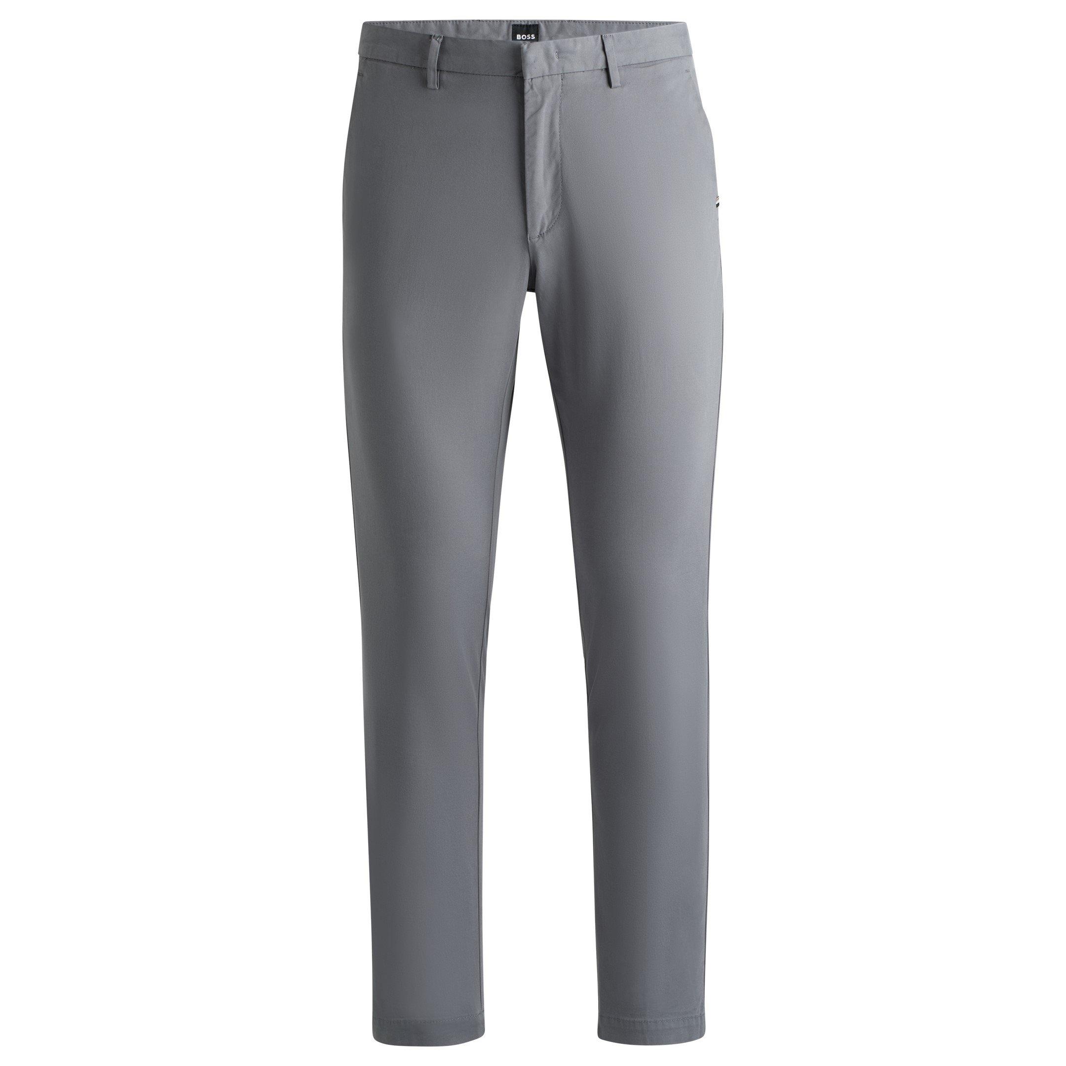 Boss Men's Kaito3 Straight Leg Trousers - Dark Grey - 28W R