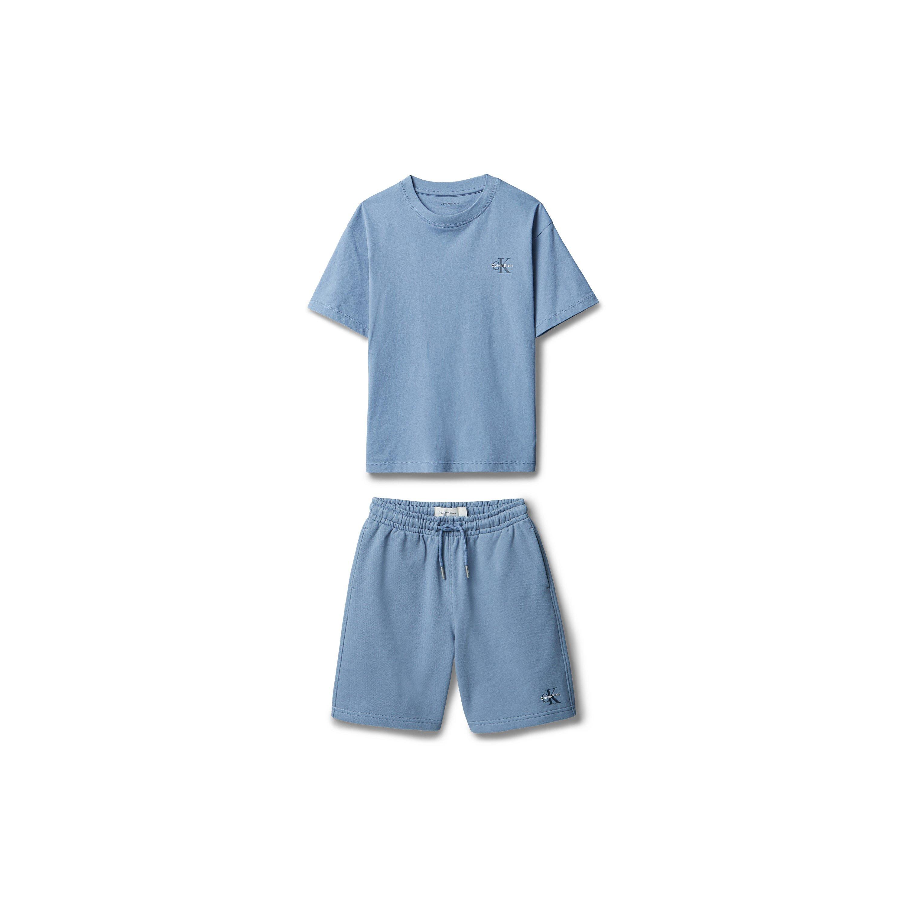 Satin Blue C4I - Calvin Klein Jeans - CKJ Tee Short Set Jn62 - 1