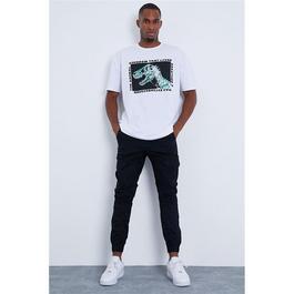 I Saw It First Mens Cuffed Cargo Combat Joggers