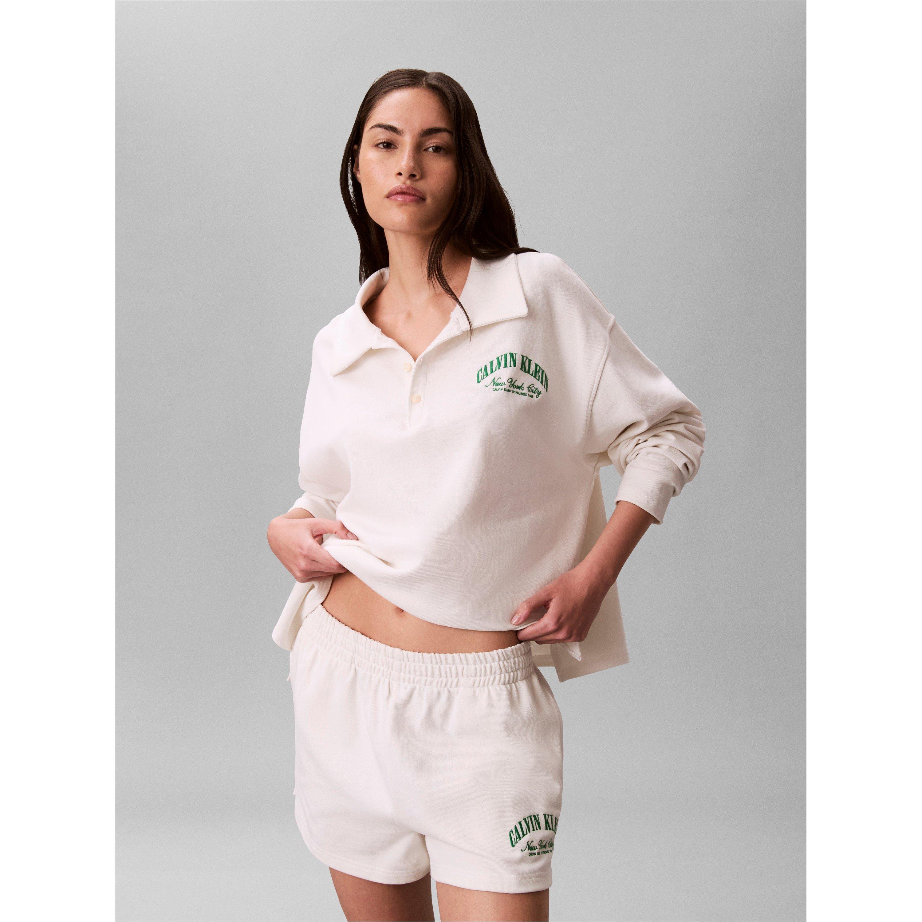 Tofu - Calvin Klein - Women's Long Sleeve Polo Shirt - 2