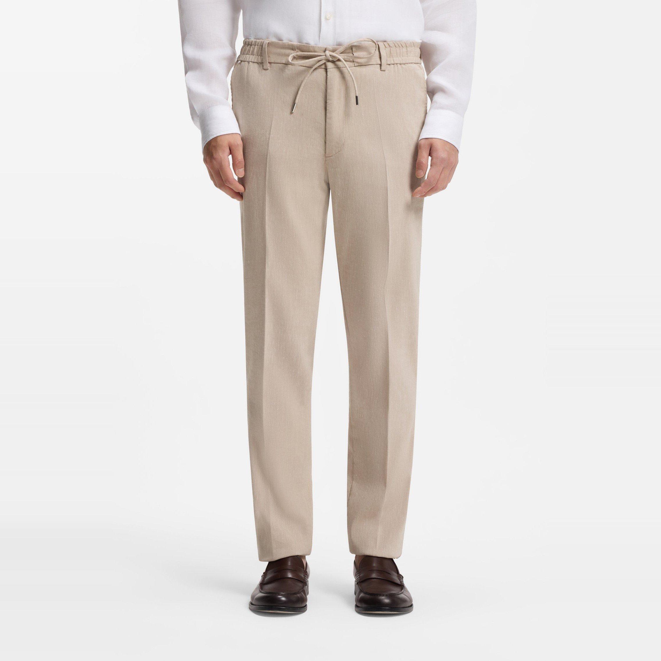 Beige 286 - Boss - Men's Straight Leg Trousers - 2