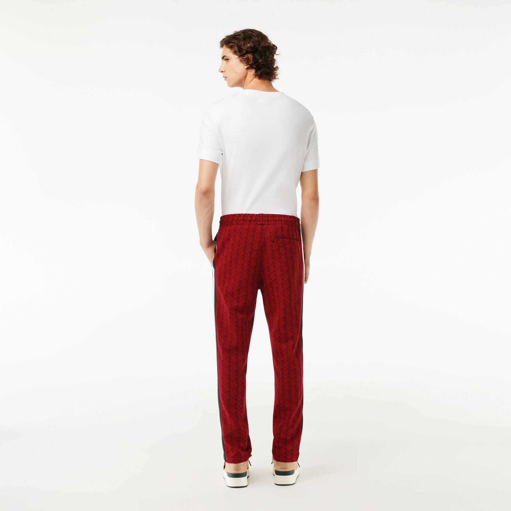 Pinot/Red - Lacoste - Monogram Trackpants - 3
