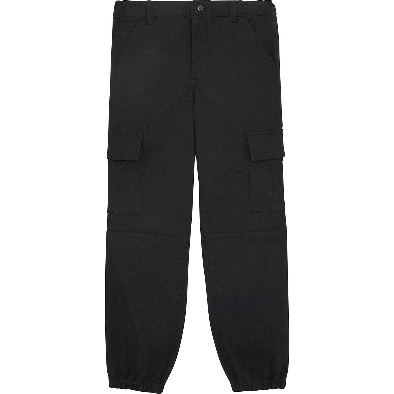 Z865 Jet Black - Lyle and Scott - Kids' Ripstop Cargo Trousers - 1