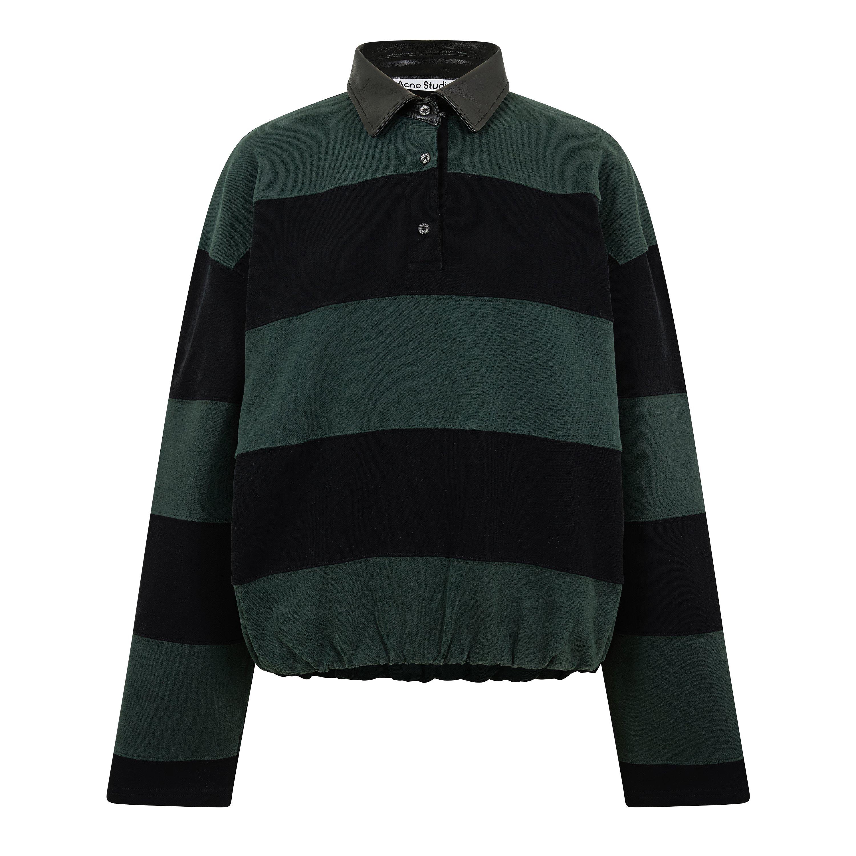 GRN BLK - Acne Studios - Women's Long Sleeve Polo Shirt - 1