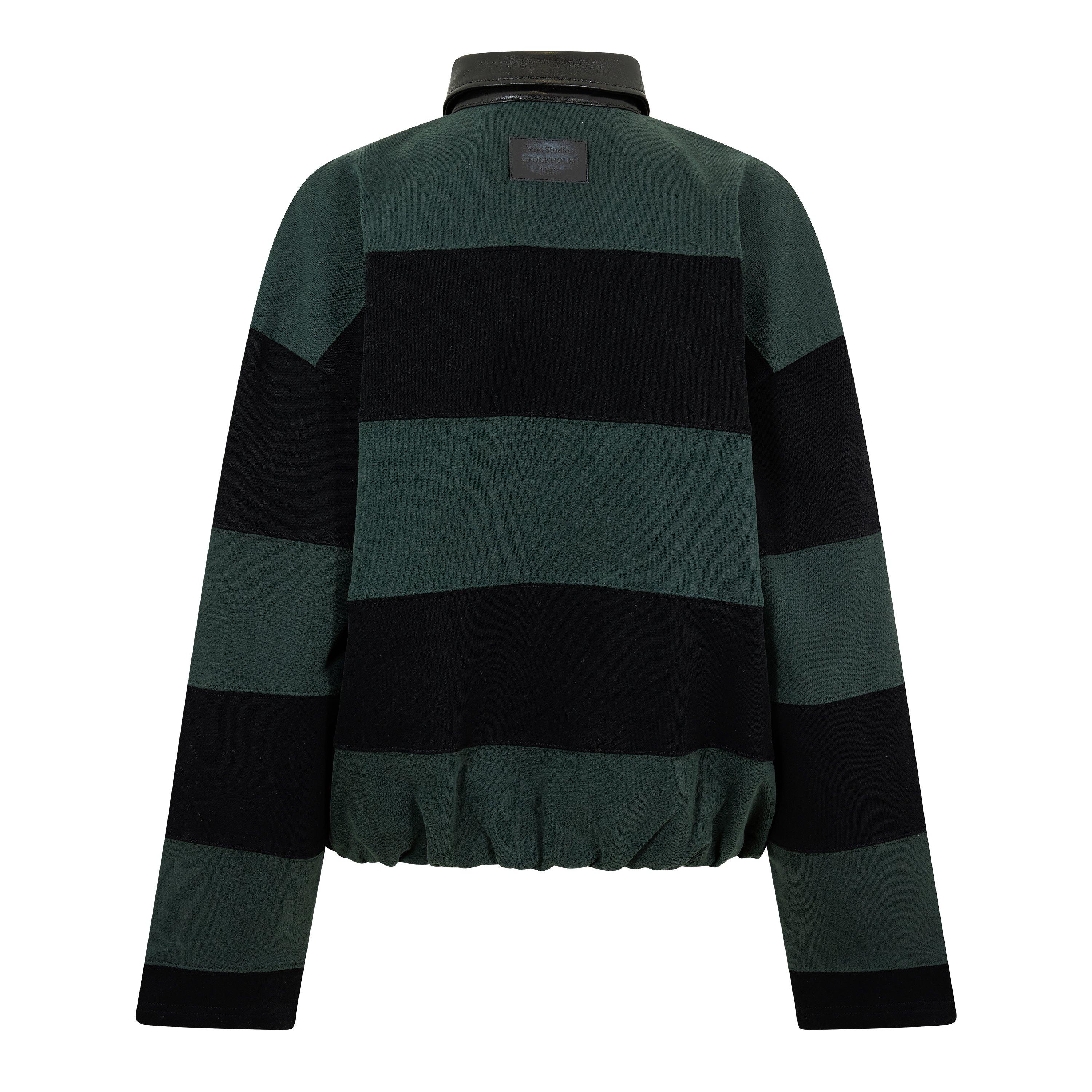 GRN BLK - Acne Studios - Women's Long Sleeve Polo Shirt - 2