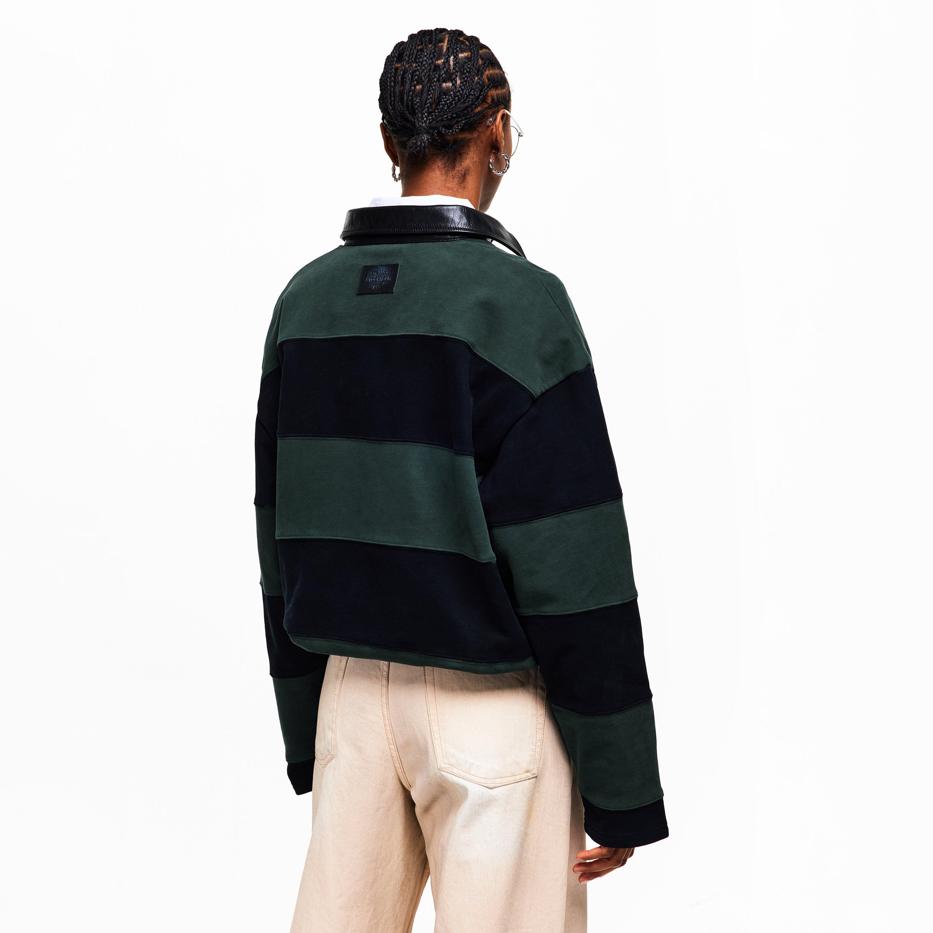 GRN BLK - Acne Studios - Women's Long Sleeve Polo Shirt - 4