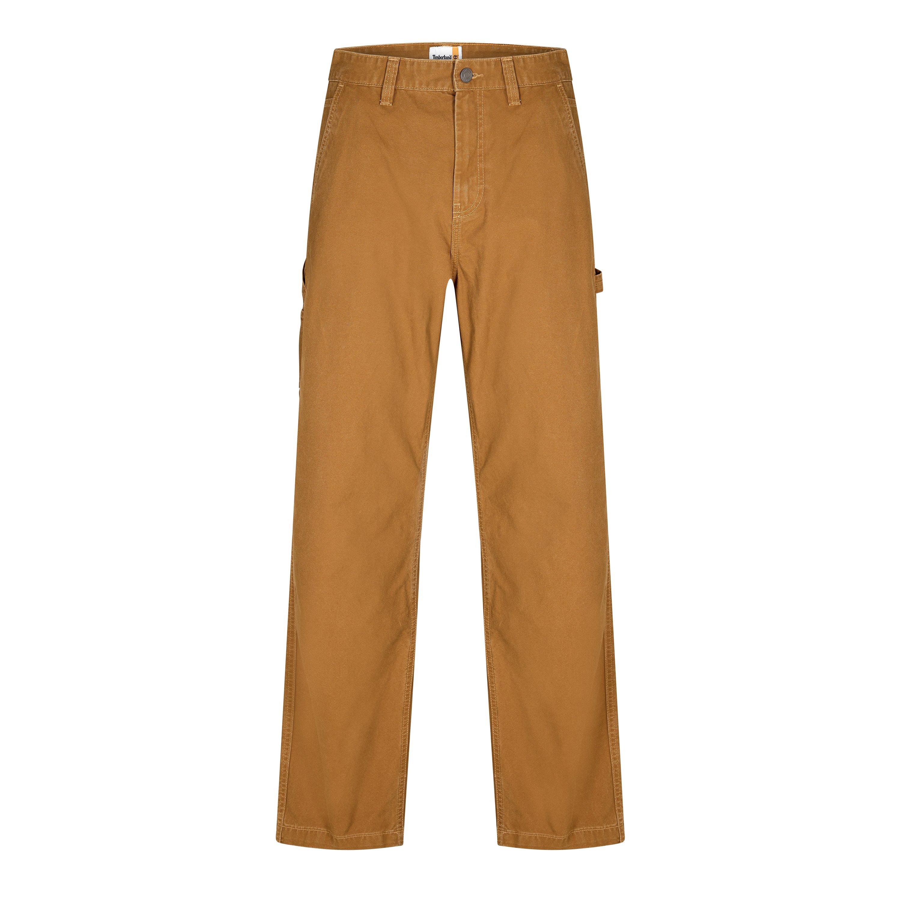 Timberland Men's Washed Canvas Carpenter Straight Leg Trousers - Dark Wheat Boot - 30