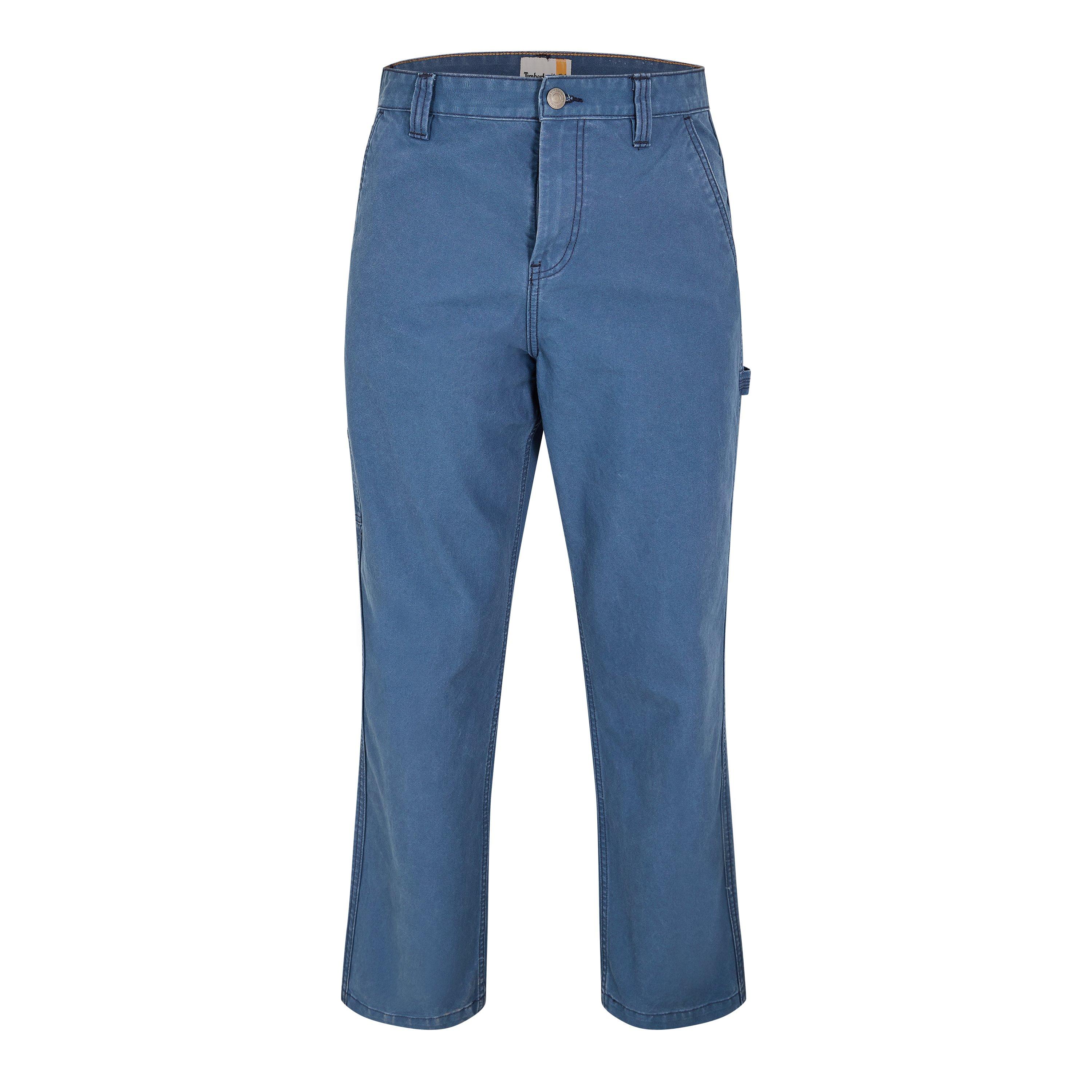 Timberland Men's Washed Canvas Carpenter Straight Leg Trousers - Dark Denim - 32