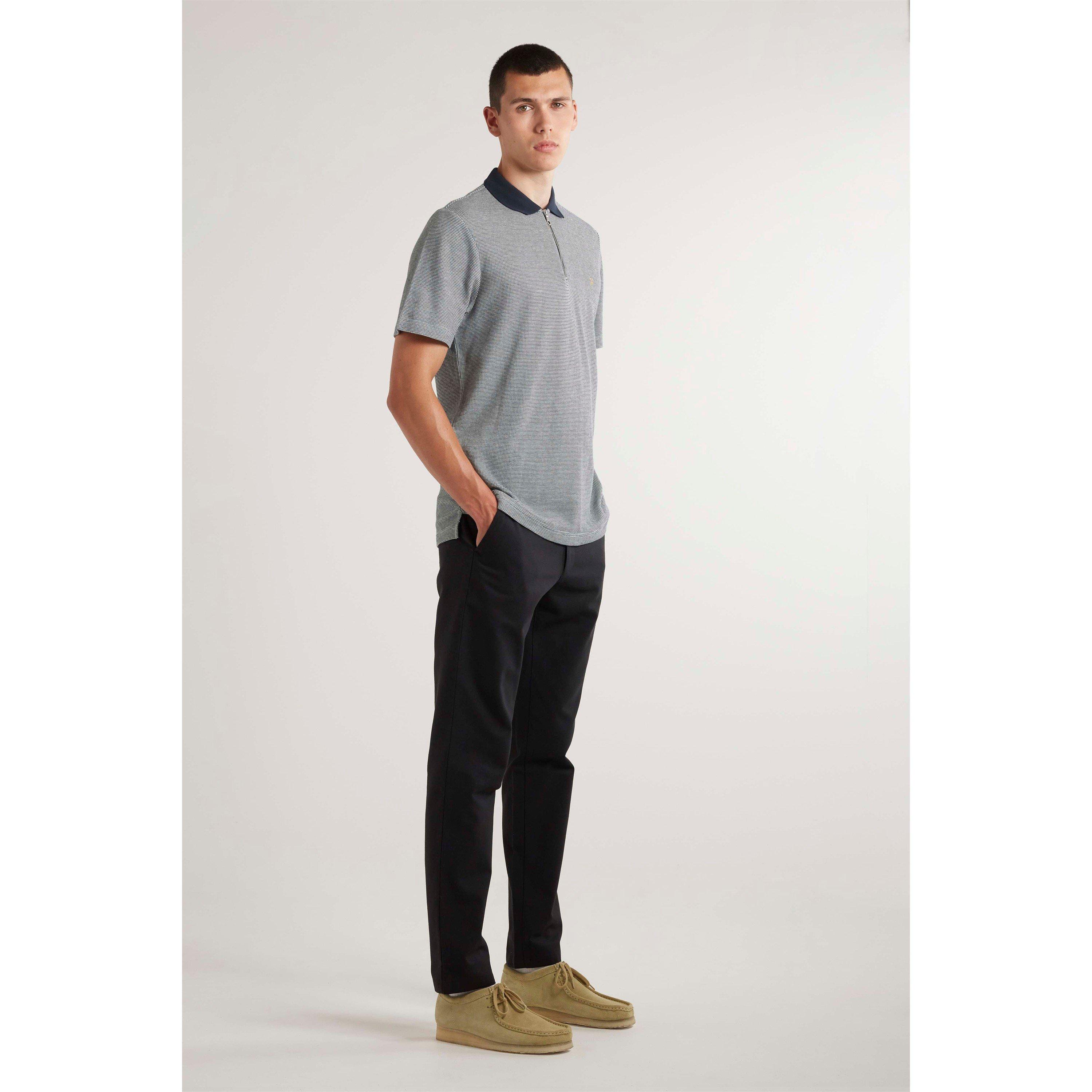 Schwarz - Farah - Men's Cotton Straight Leg Trousers - 2