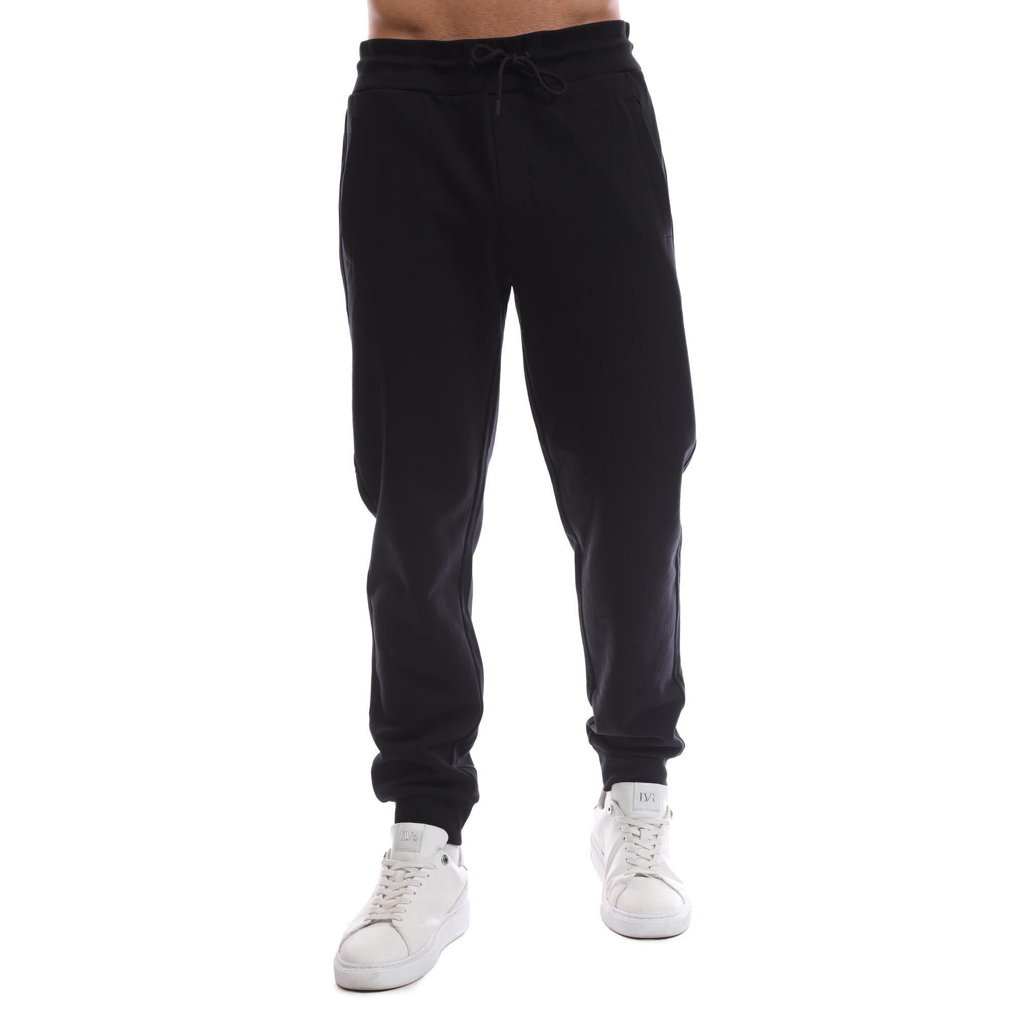 Emporio Armani Men's Nero Straight Leg Trousers - 2XL