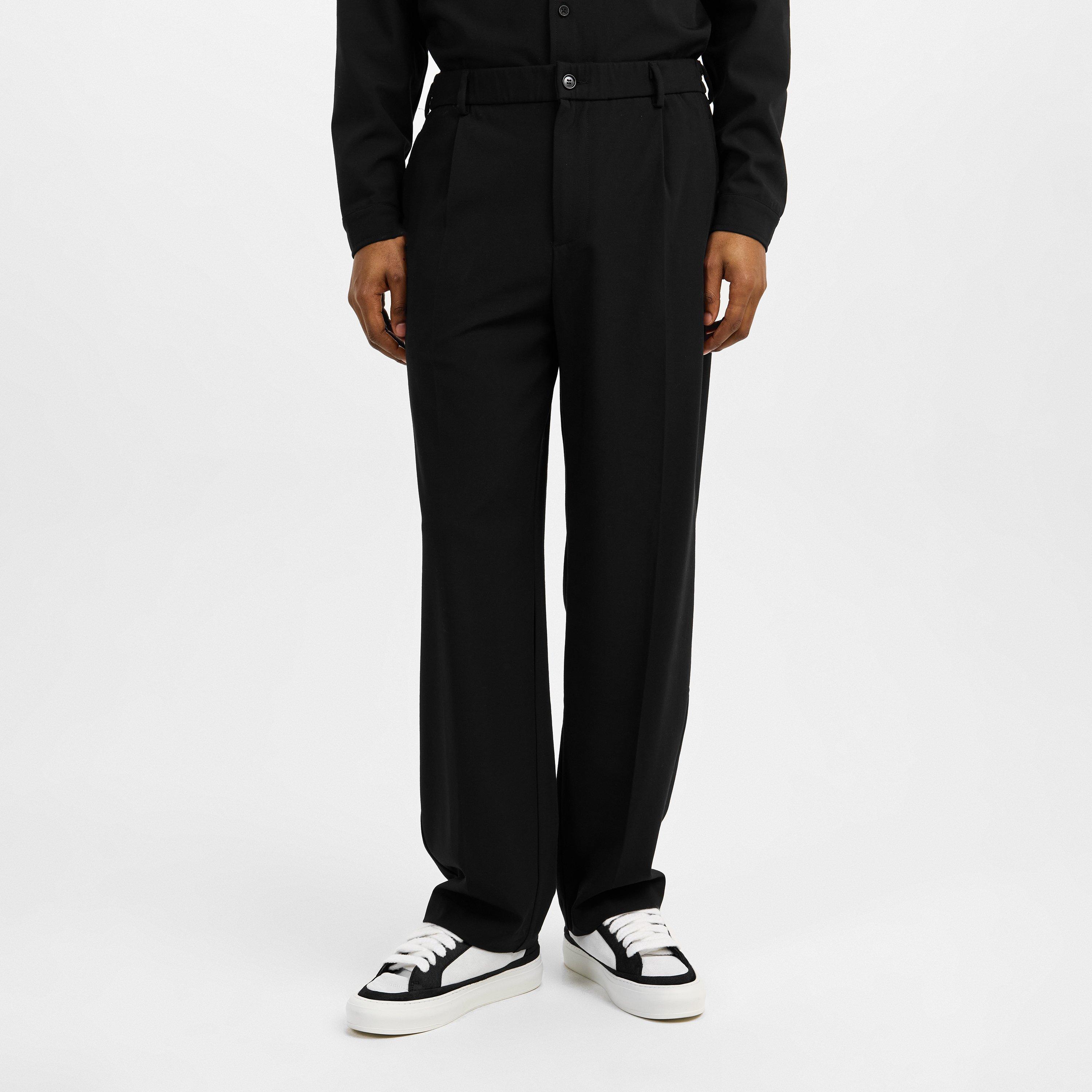 Black - BELIER - Men's RelaxFit Straight Leg Trousers - 3