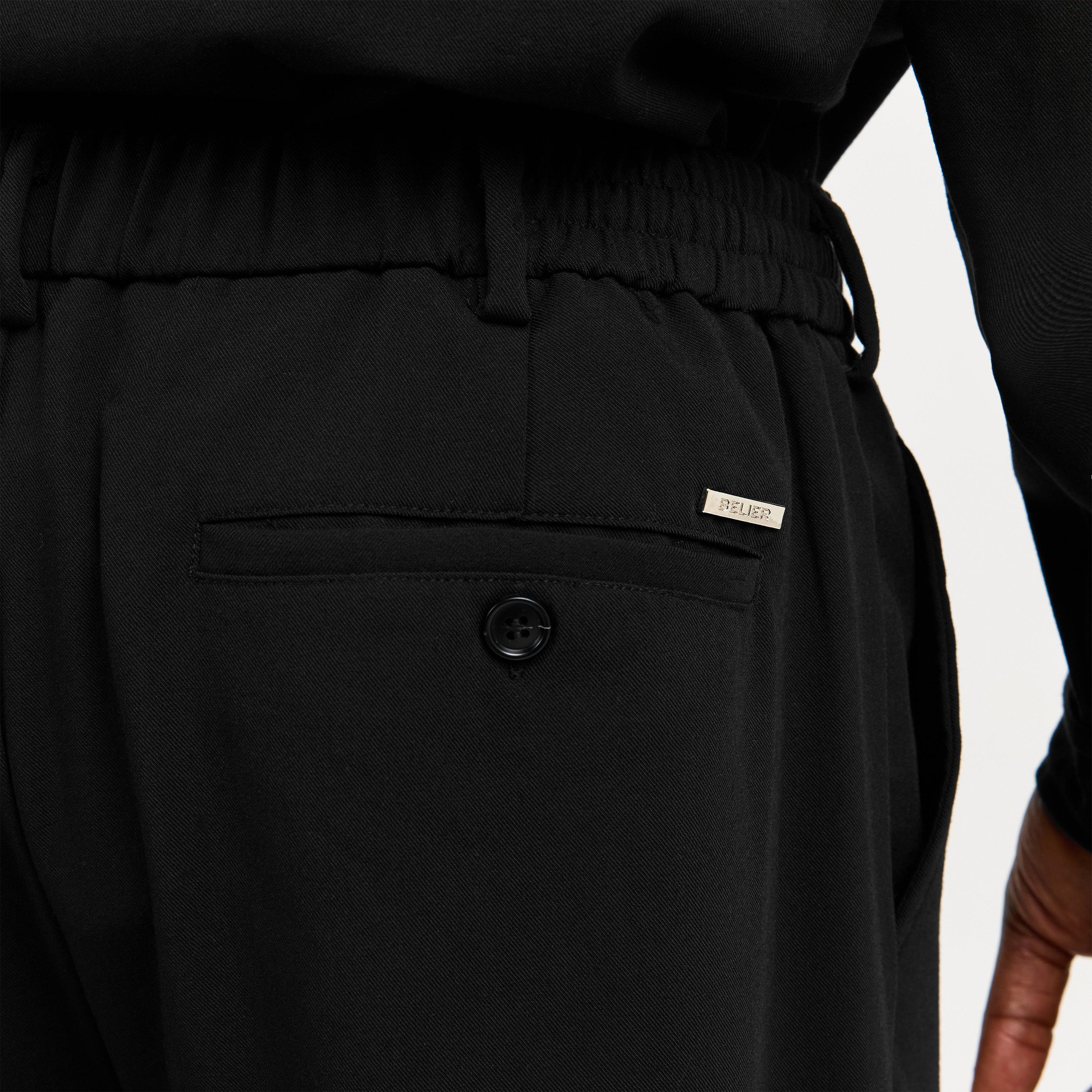 Black - BELIER - Men's RelaxFit Straight Leg Trousers - 5