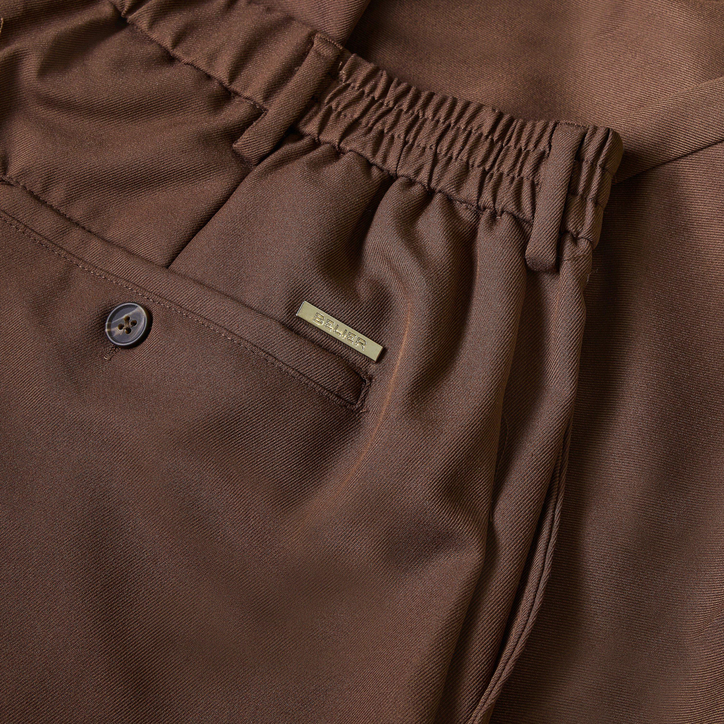 Brown - BELIER - Men's RelaxFit Straight Leg Trousers - 3