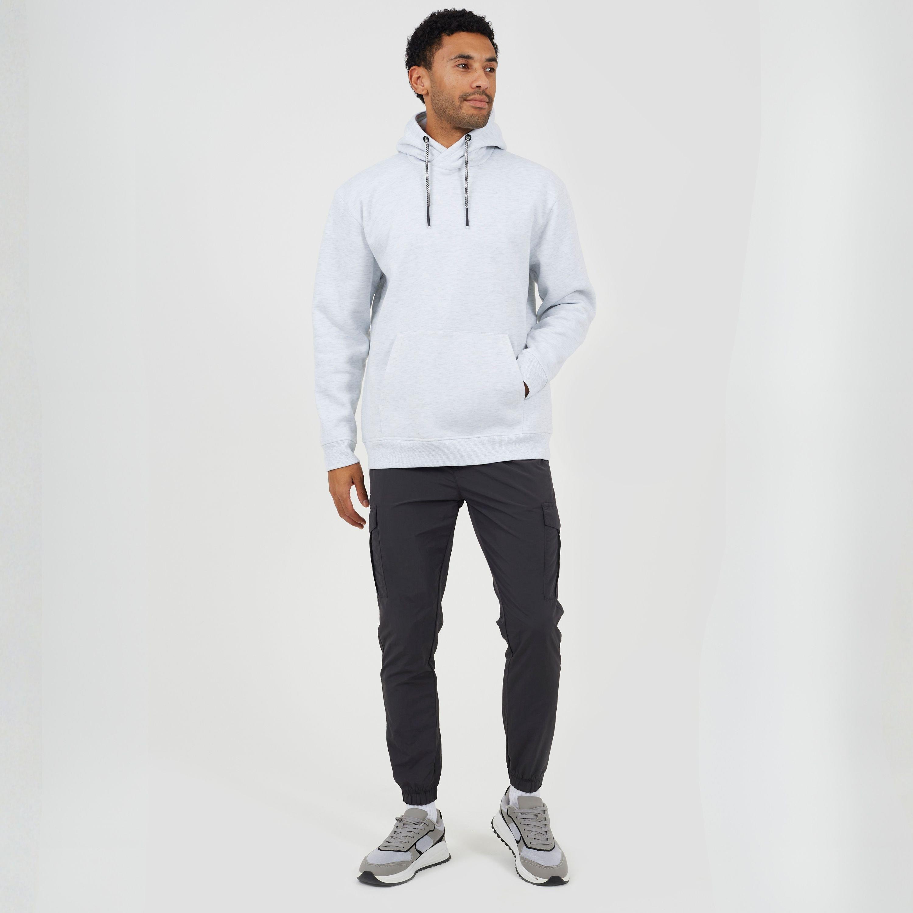 Dark Grey - Brave Soul - Mnes Grey Taslan Cargo Trousers with Elasticated Cuffs - 4