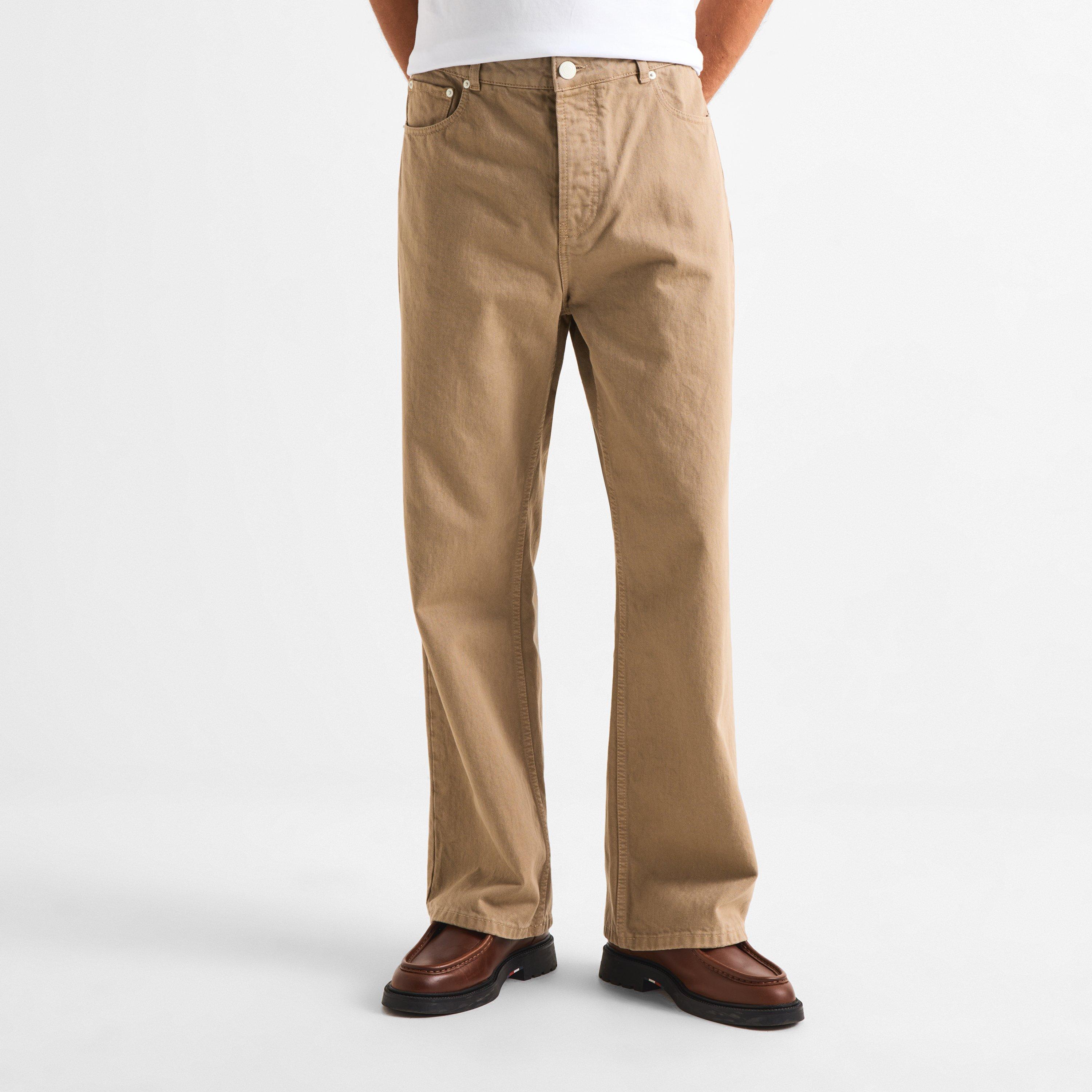 Beige - Ami Paris - Men's Straight Leg Trousers - 3