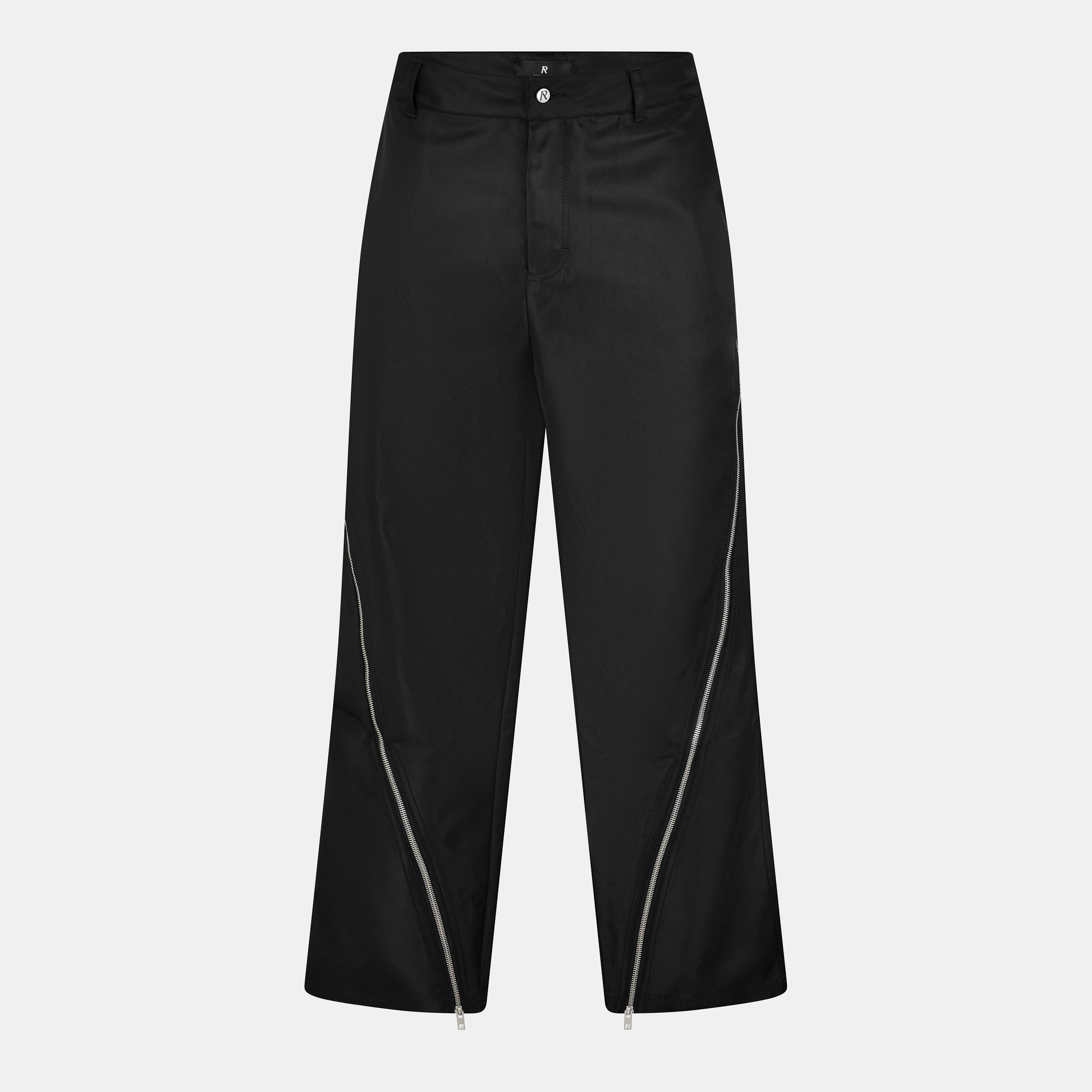 Jet Black - Represent - Men's Zipped Panel Straight Leg Trousers - 1