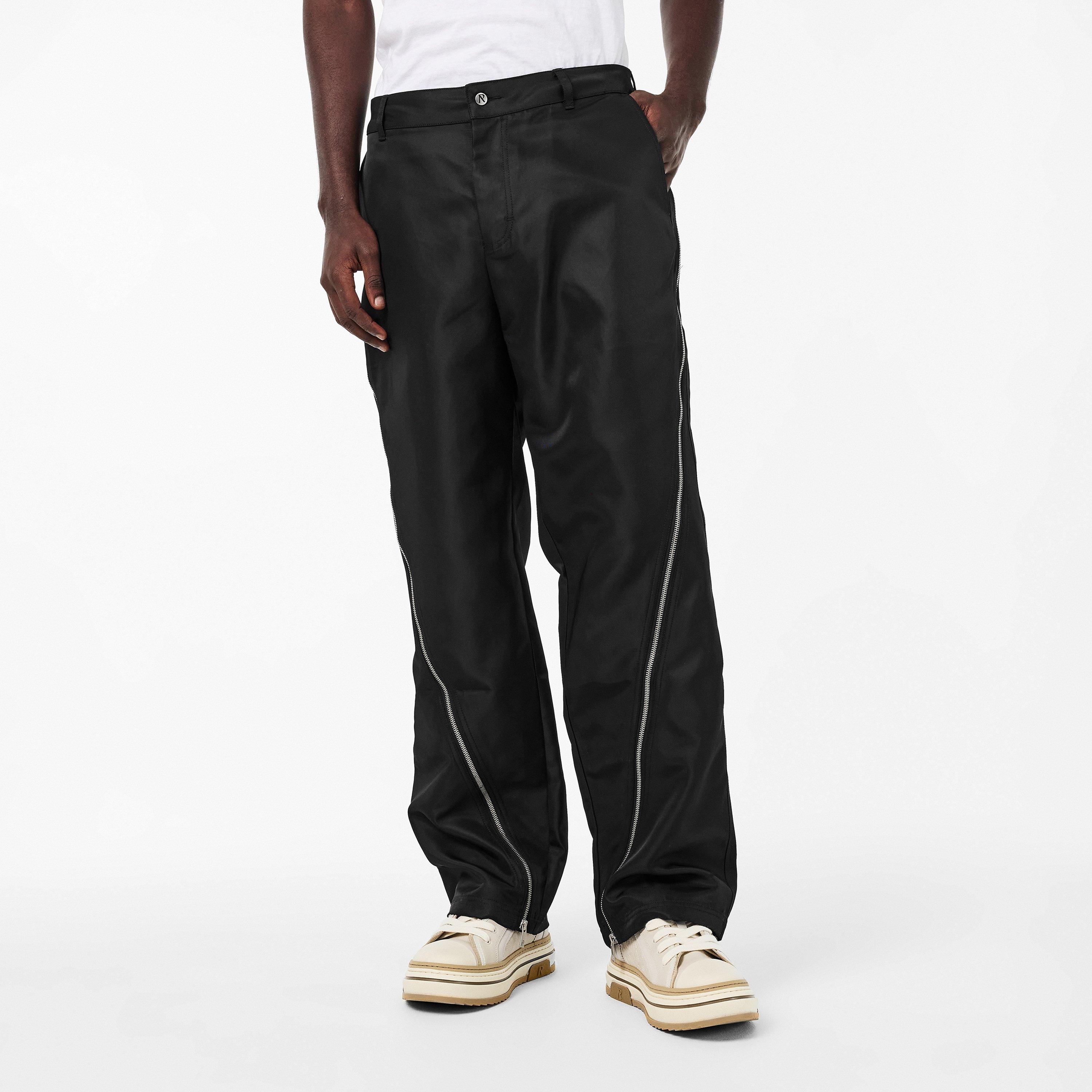 Jet Black - Represent - Men's Zipped Panel Straight Leg Trouser - 3