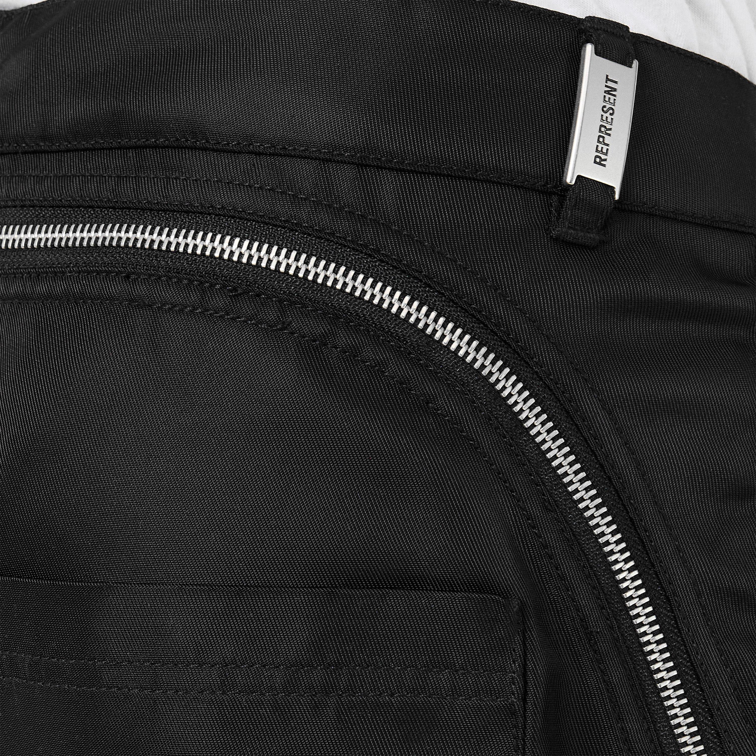 Jet Black - Represent - Men's Zipped Panel Straight Leg Trouser - 5