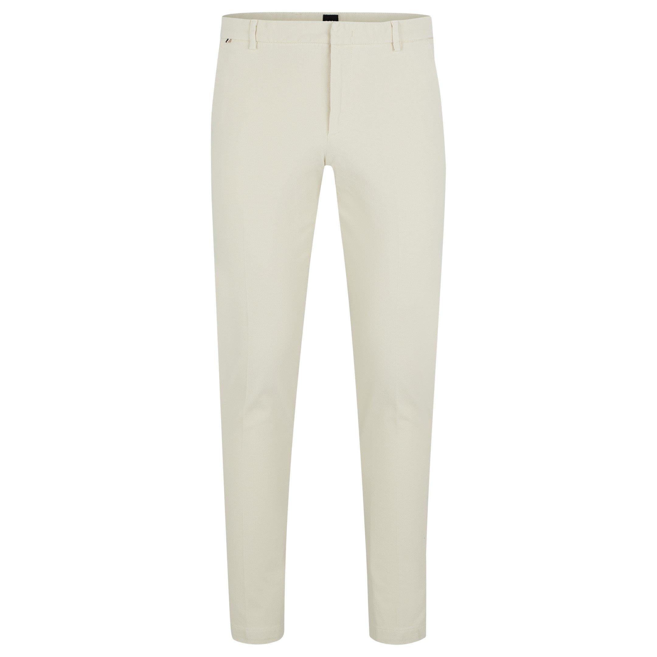 Boss Men's Kaito1 Straight Leg Trousers - Open White - 30W R