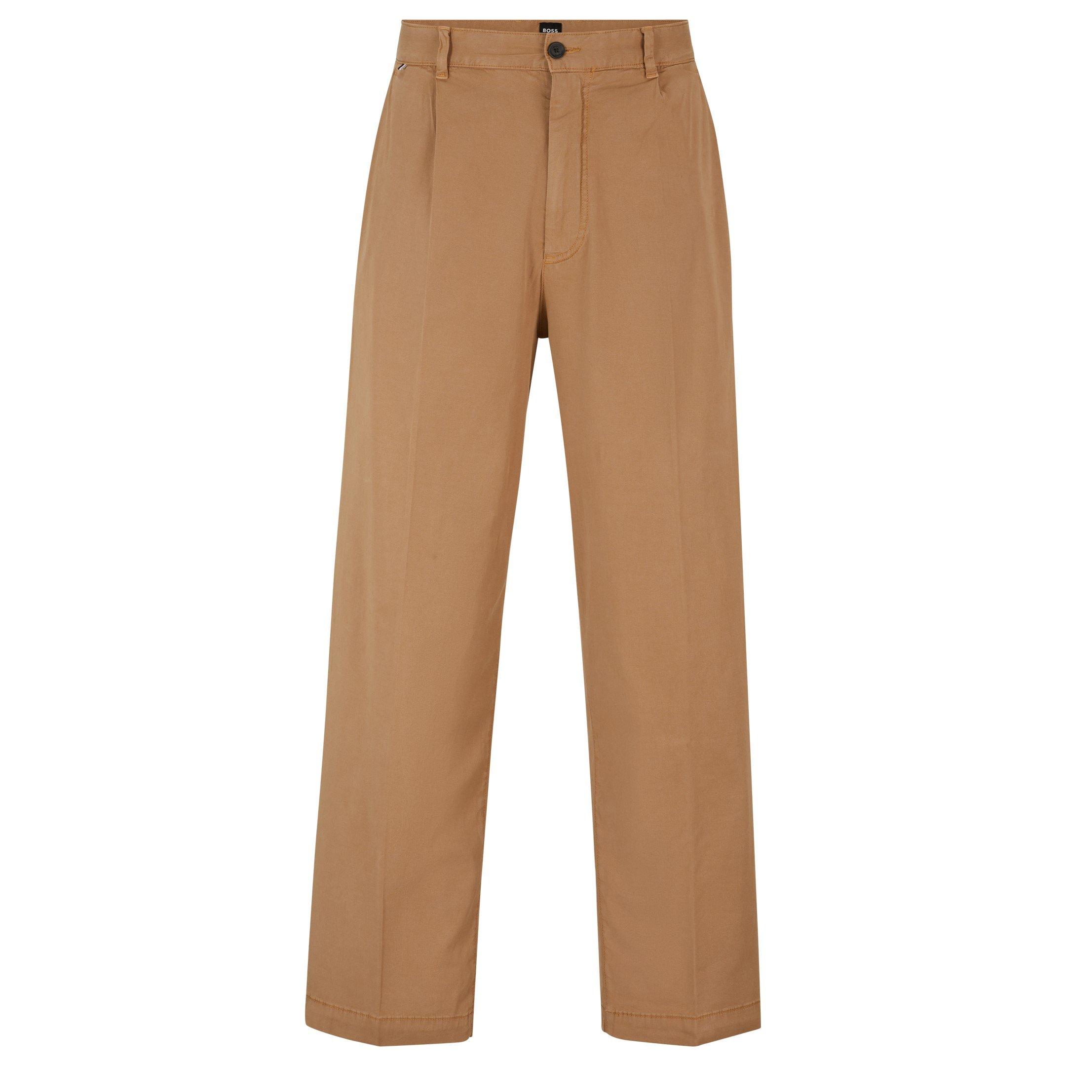 Boss Men's Kaiden Straight Leg Trouser - Dark Beige - 38W R