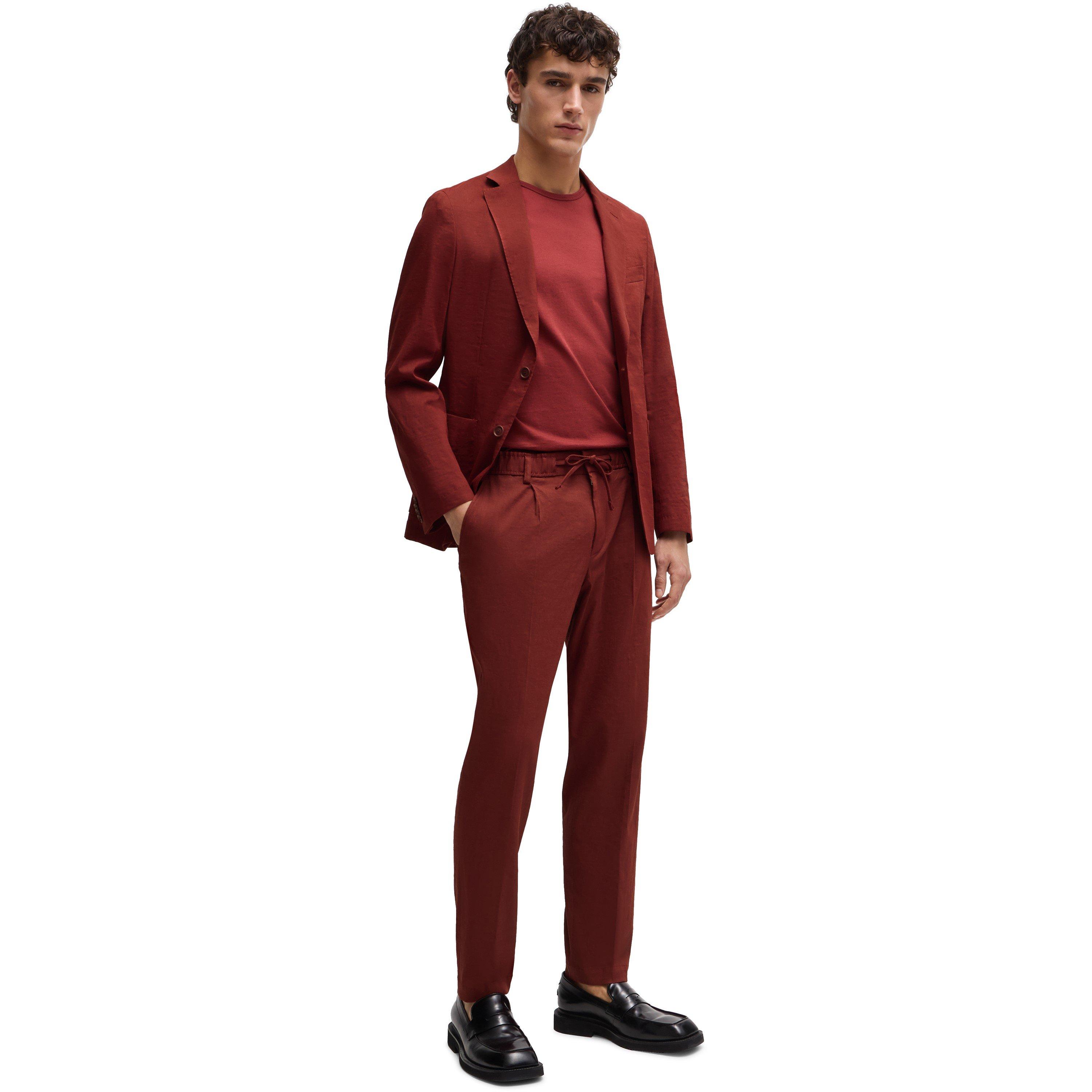 Open Brown - Boss - Men's P Perin Rds Wg Straight Leg Trousers - 5