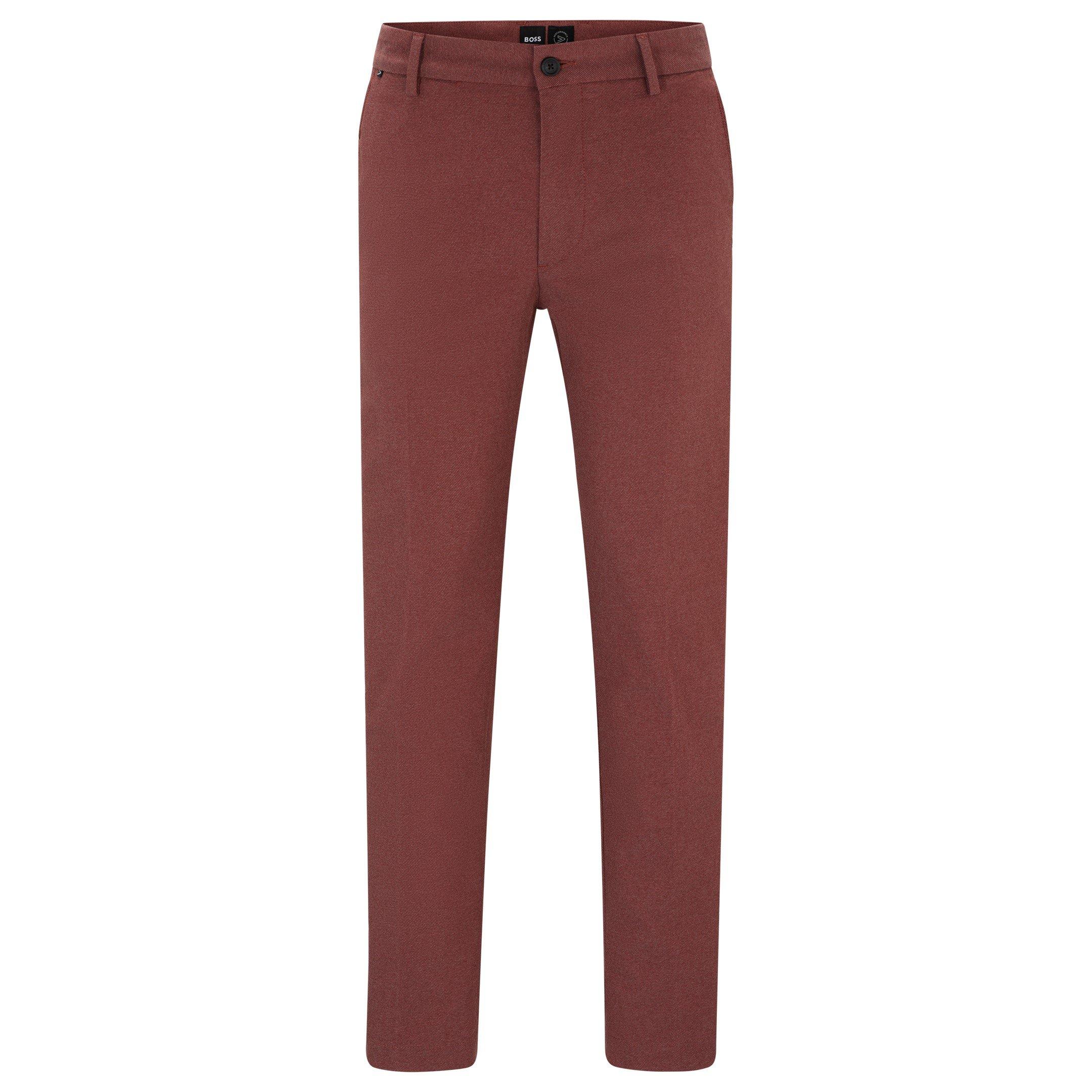 Boss Men's P Kane Straight Leg Trousers - Open Brown - 38W R